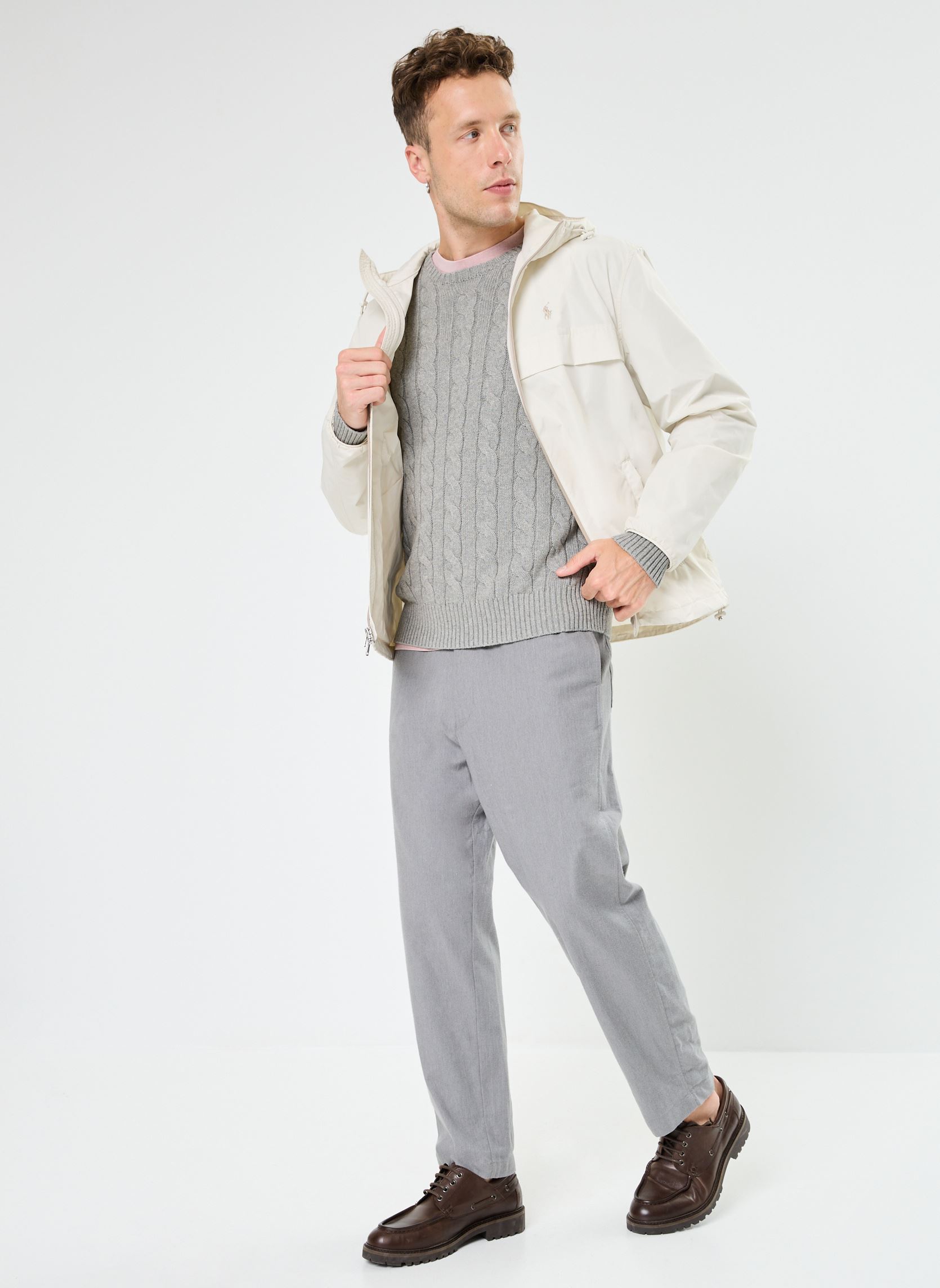 Vestes coupe-vents Veste à capuche entièrement zippée 71094 homme bleu Polo Ralph Lauren Vestes coupe-vents Veste à capuche entièrement zippée 71094 homme bleu NEW STONE