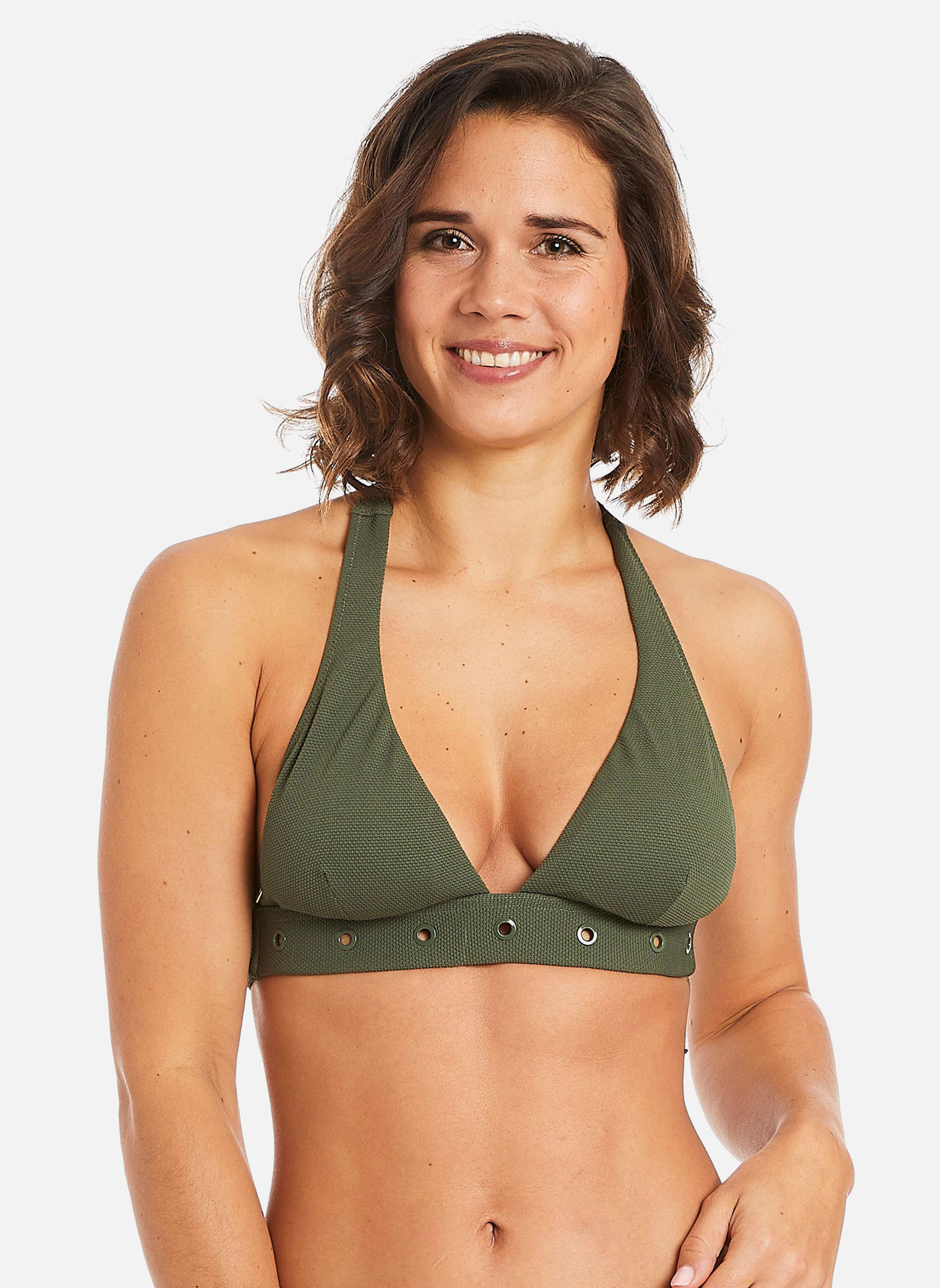 Hauts de maillot triangle Haut de maillot de bain triangle kaki Zanzibar femme vert Camille Cerf & Pomm'Poire Hauts de maillot triangle Haut de maillot de bain triangle kaki Zanzibar femme vert Vert
