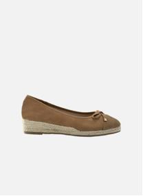 Ballerines classiques Ballerines Femme corde talon compensé Camel femme noir