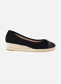 Ballerines classiques Ballerines Femme corde talon compensé Camel femme noir Isotoner Ballerines classiques Ballerines Femme corde talon compensé Camel femme noir Noir verni