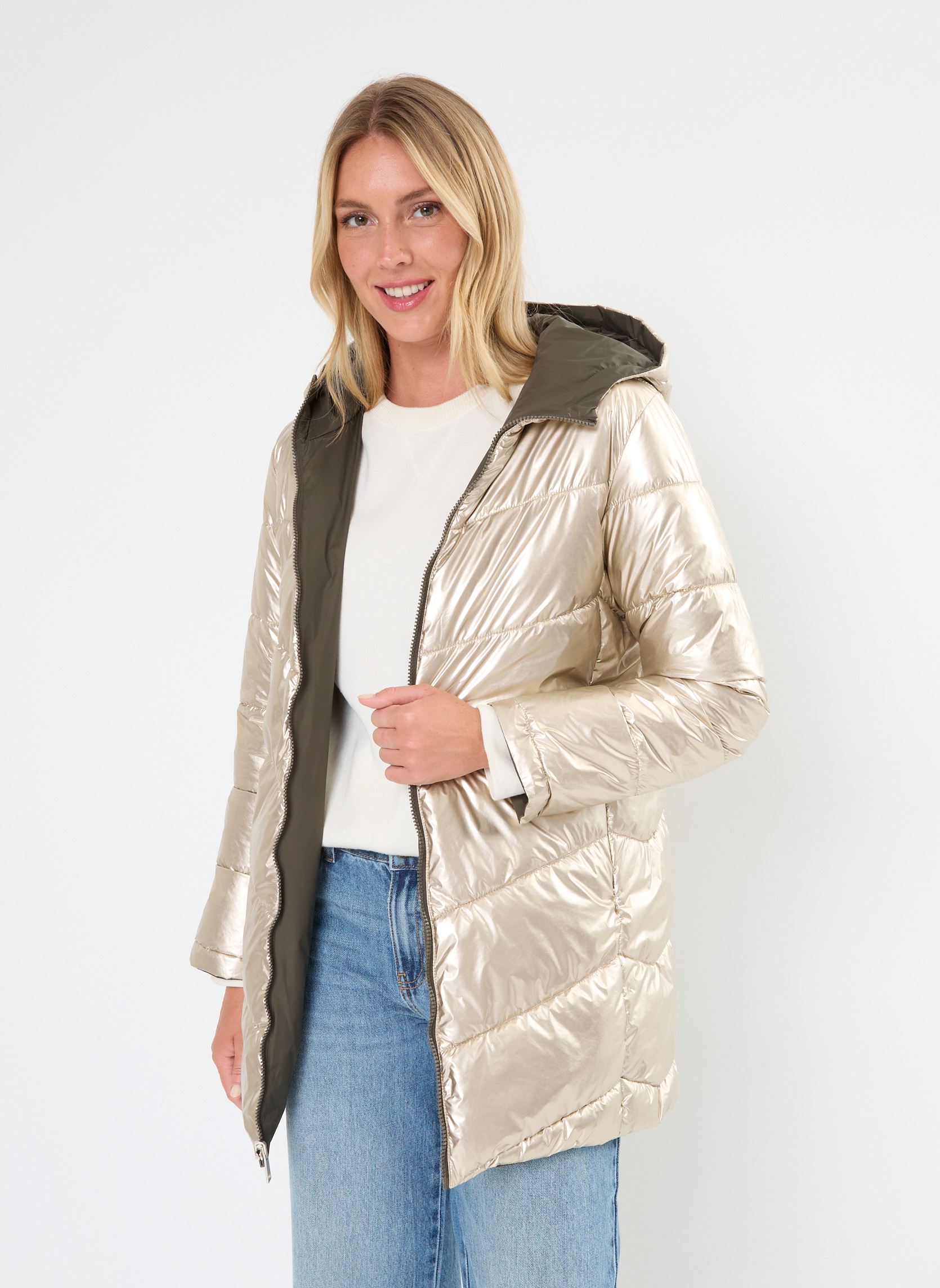 Gewatteerde jassen GLOREVER dames groen MADE BY Gewatteerde jassen GLOREVER dames groen Ivy green