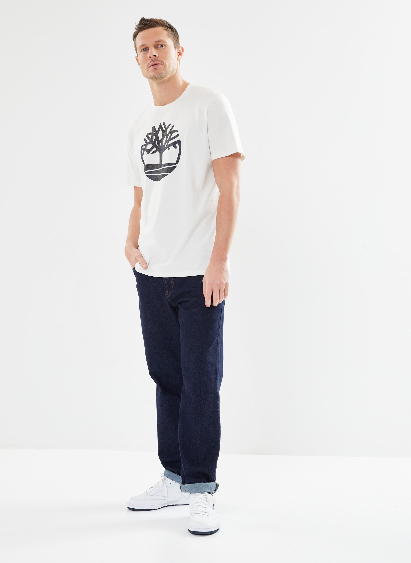 Tee-shirts manches longues Camo tee homme blanc Timberland Tee-shirts manches longues Camo tee homme blanc TB0A6NKH CM9