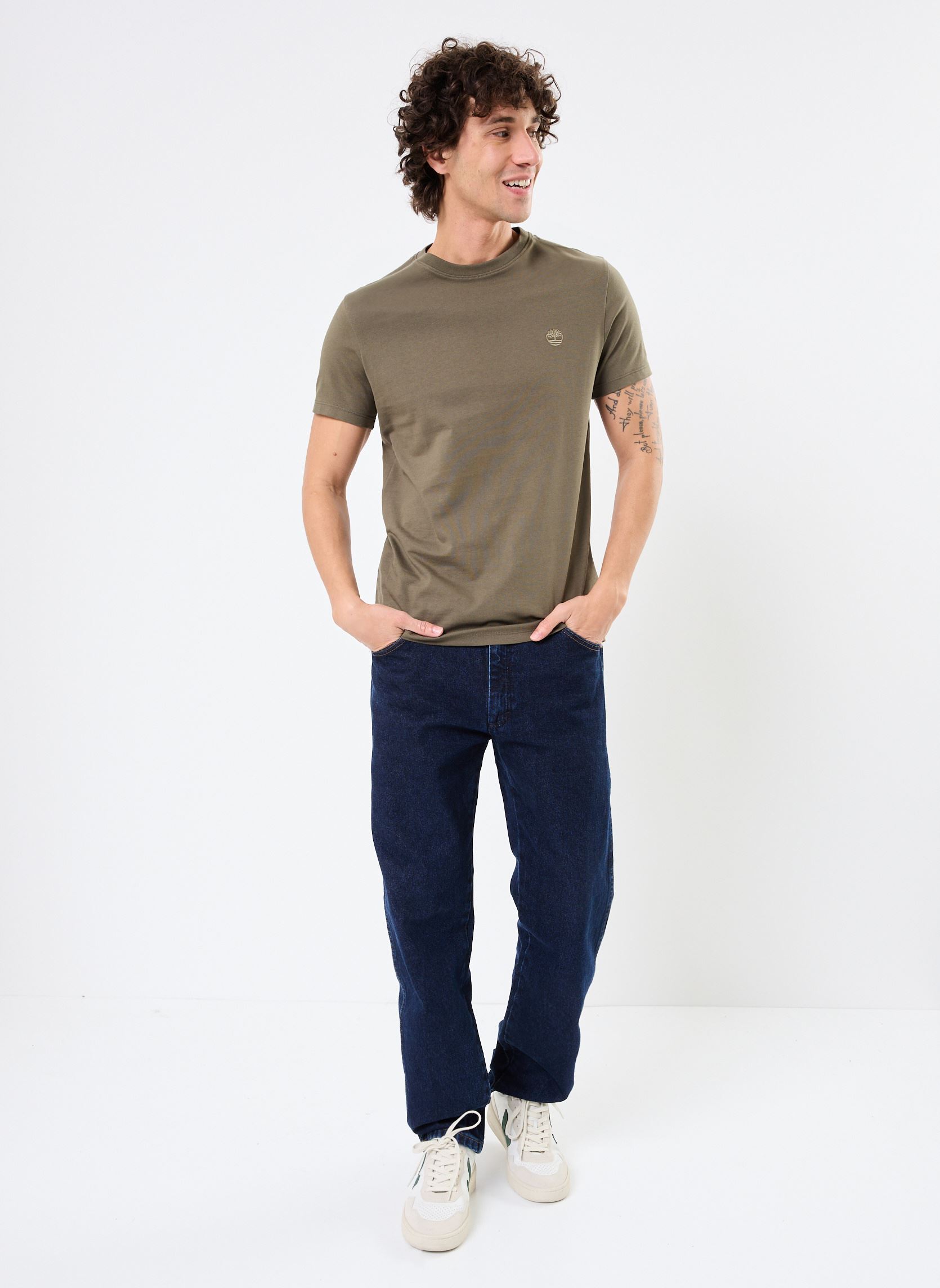 T-shirt a maniche corte short sleeve Tee uomo verde Timberland T-shirt a maniche corte short sleeve Tee uomo verde LEAF GREEN-CASSEL EARTH