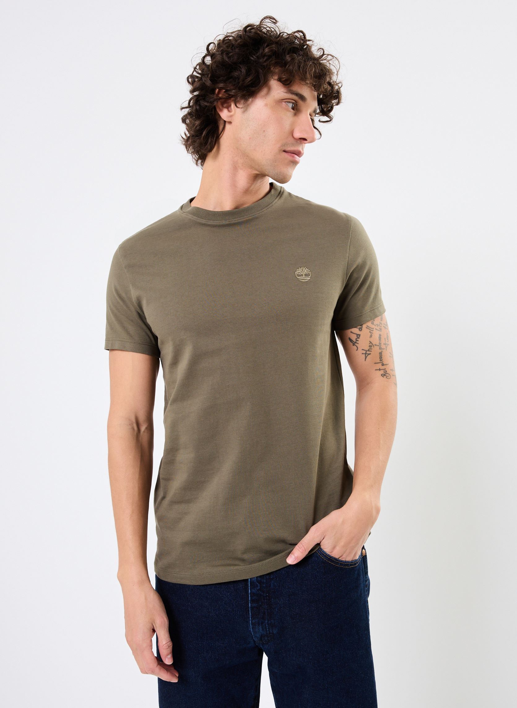 T-shirt a maniche corte short sleeve Tee uomo verde Timberland T-shirt a maniche corte short sleeve Tee uomo verde LEAF GREEN-CASSEL EARTH