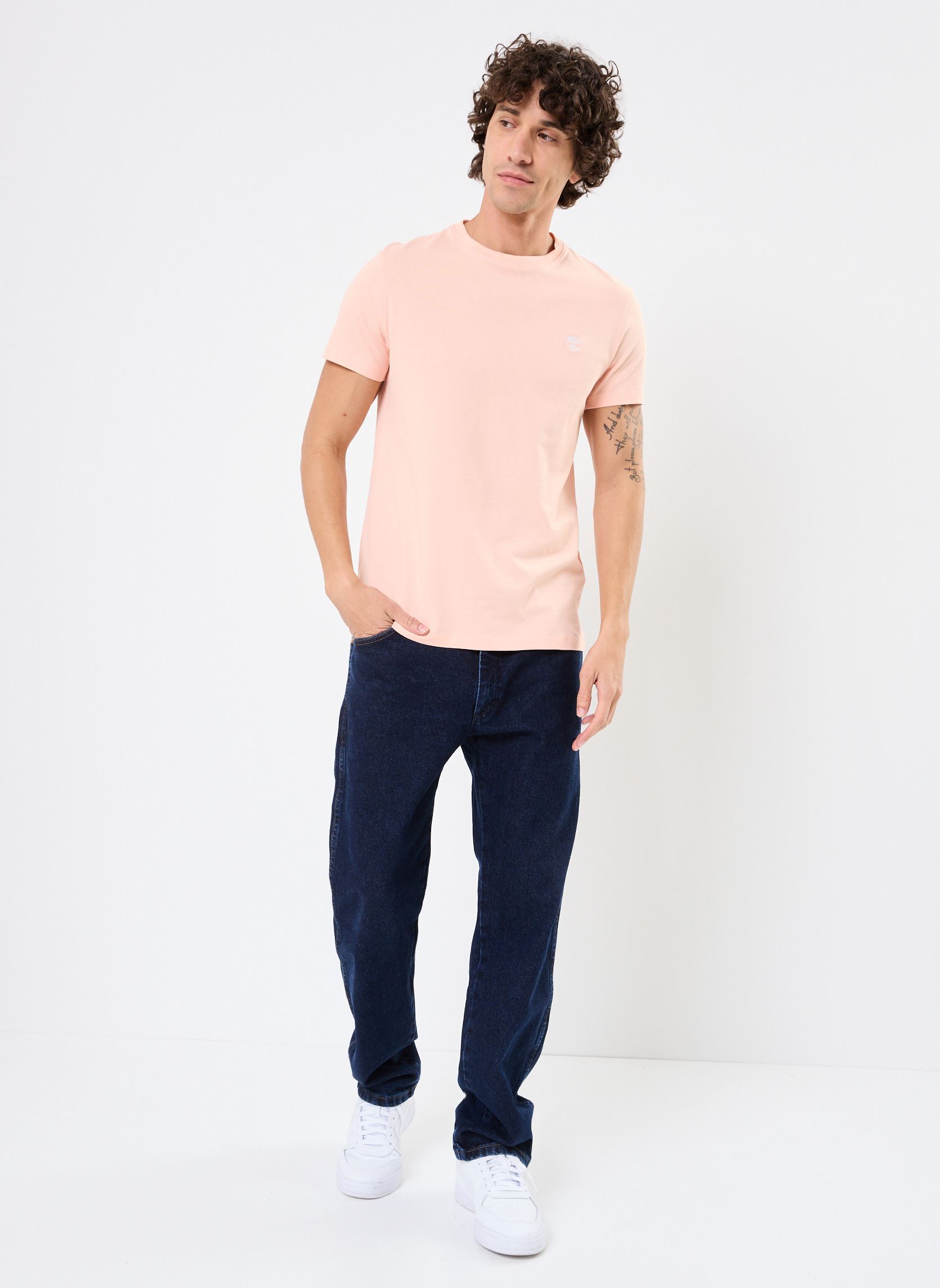 Tee-shirts manches courtes short sleeve Tee homme orange Timberland Tee-shirts manches courtes short sleeve Tee homme orange TROPICAL PEACH