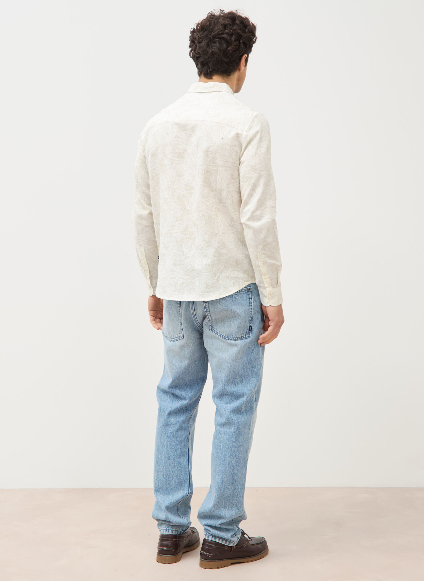 Chemises ESSLINAOP2H homme blanc Bonobo Chemises ESSLINAOP2H homme blanc Blanc pailleté