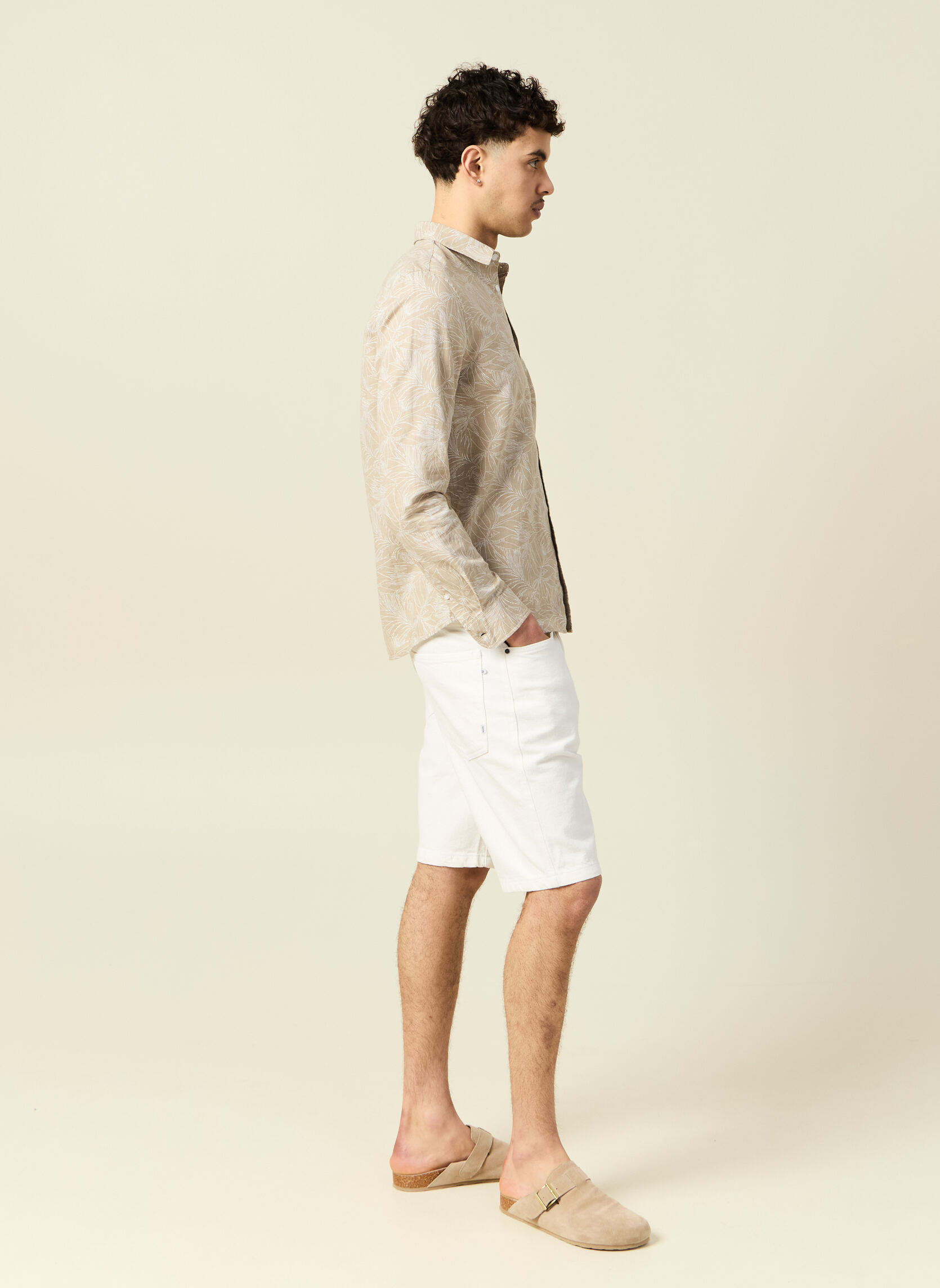 Chemises ESSLINAOP2H homme beige Bonobo Chemises ESSLINAOP2H homme beige Crème