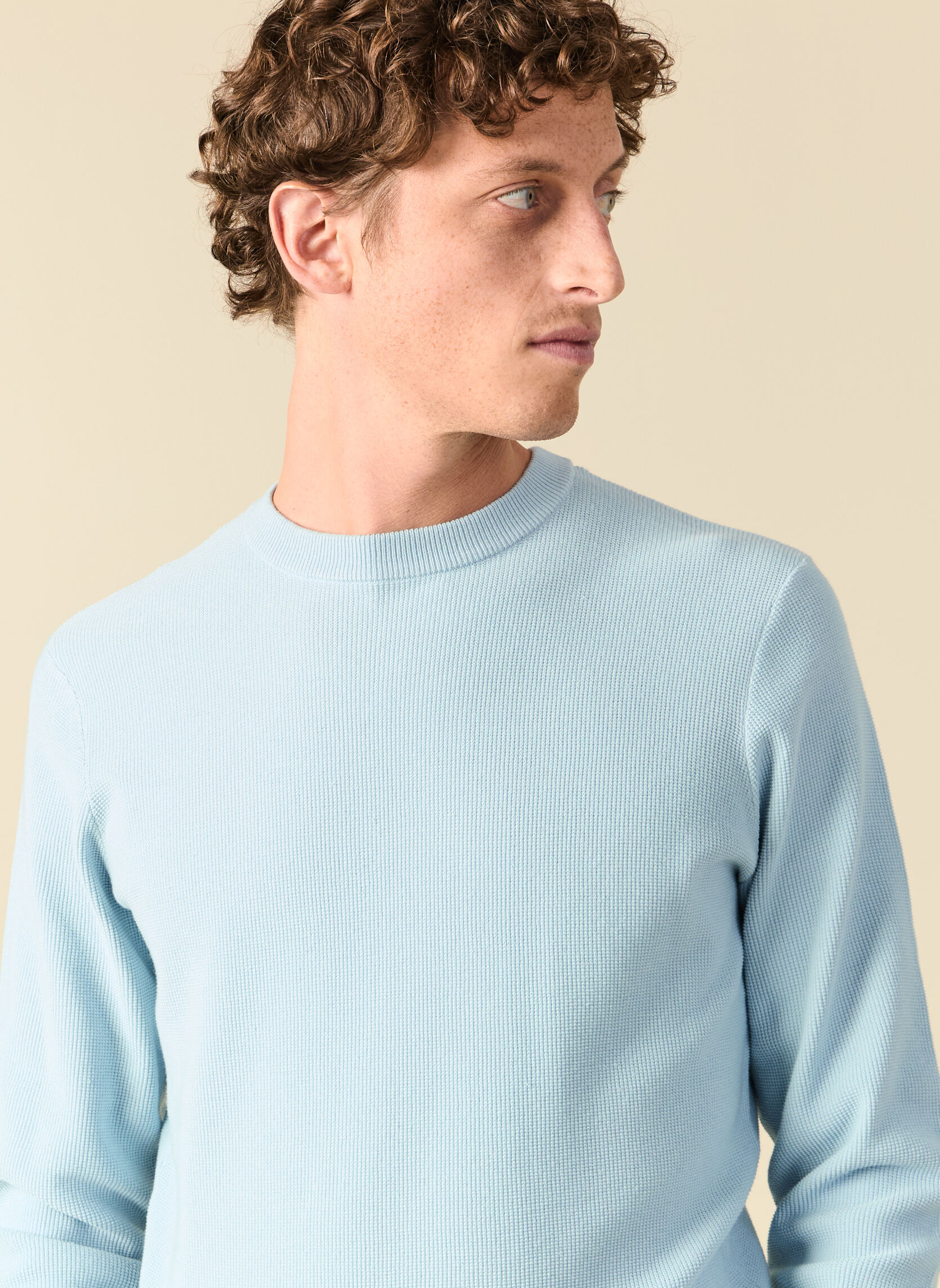 Pulls SPRINGPULLH homme bleu Bonobo Pulls SPRINGPULLH homme bleu Bleu azur