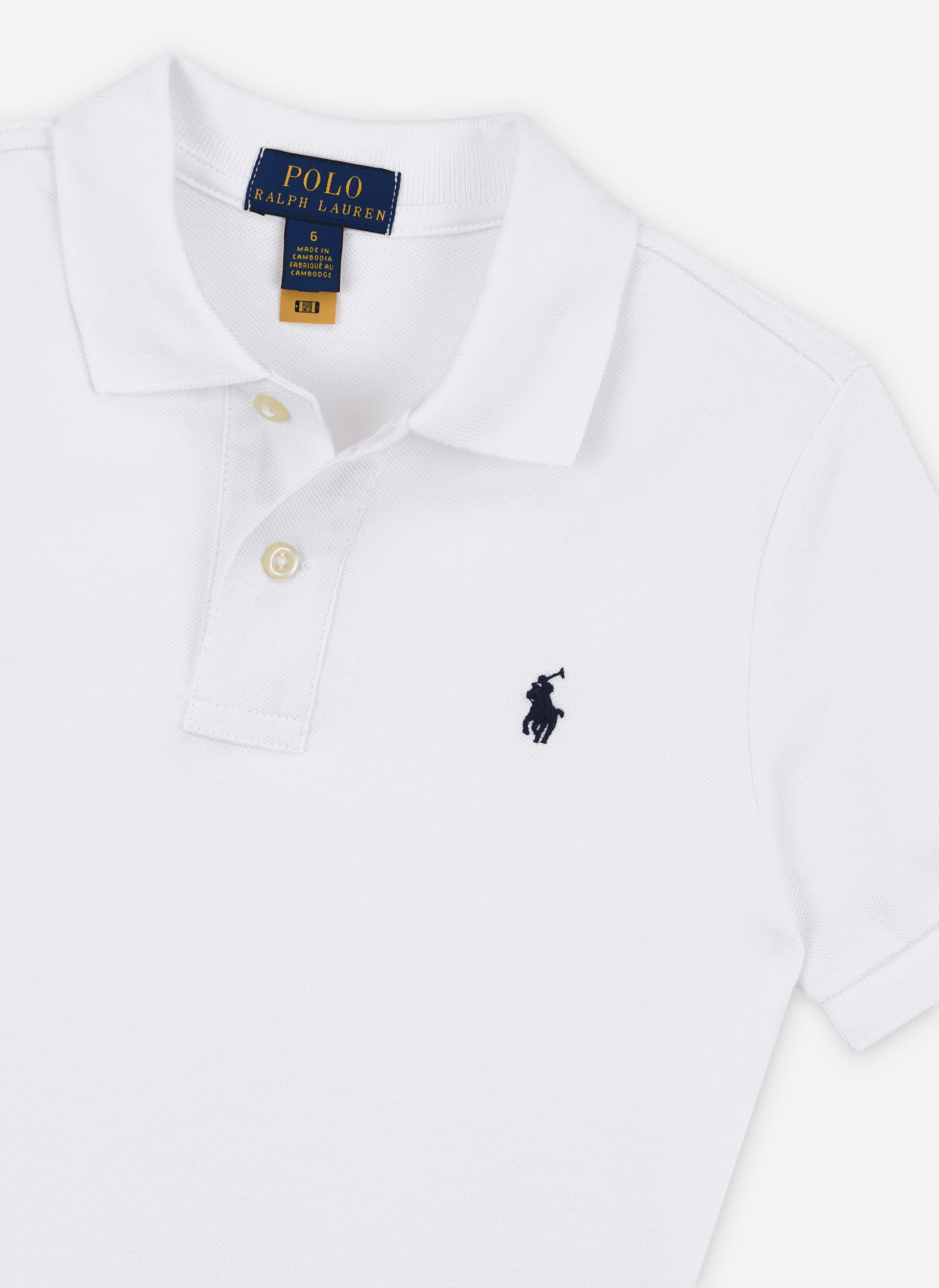 Polos Le Polo Emblématique En Coton Piqué 6032 garçon blanc Polo Ralph Lauren Polos Le Polo Emblématique En Coton Piqué 6032 garçon blanc WHITE