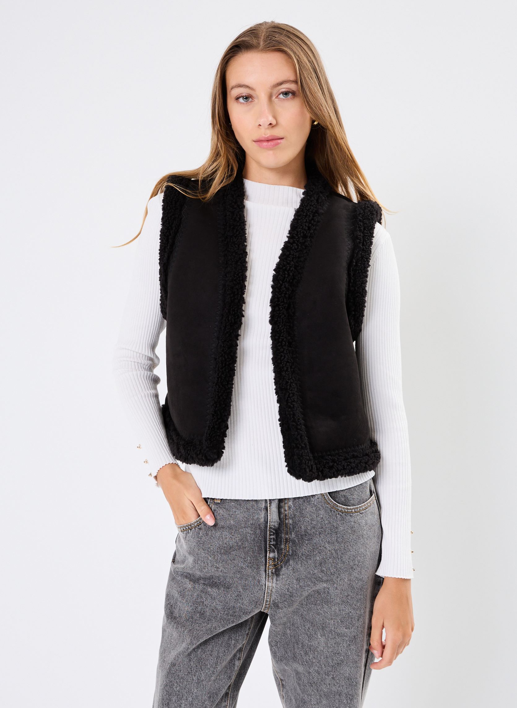 Vestes sans manches VBRODI femme noir Georgia Rose Vestes sans manches VBRODI femme noir BLACK BEAUTY