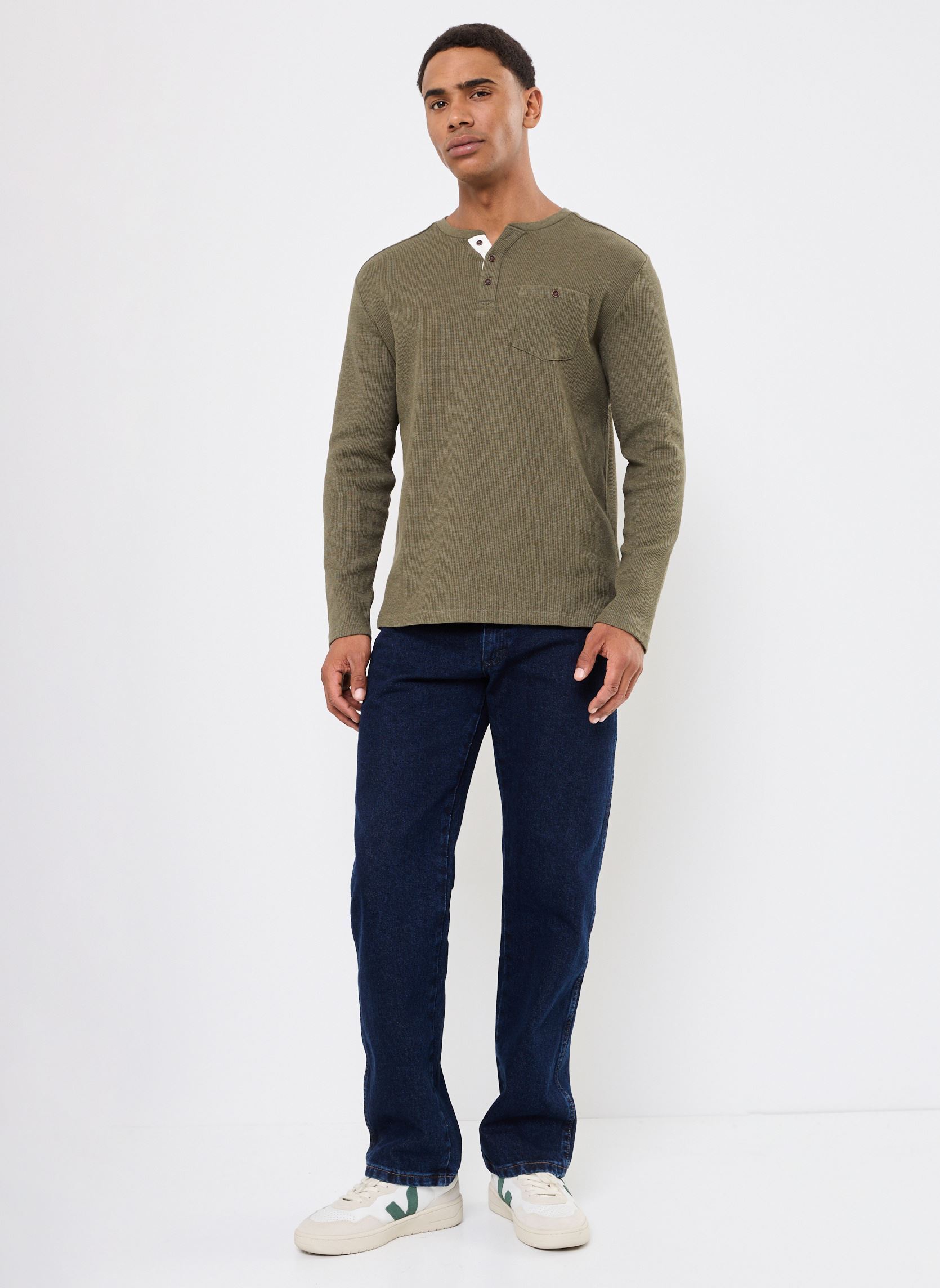 Tee-shirts manches longues TUNIS homme vert MADE BY Tee-shirts manches longues TUNIS homme vert GRAPE LEAF