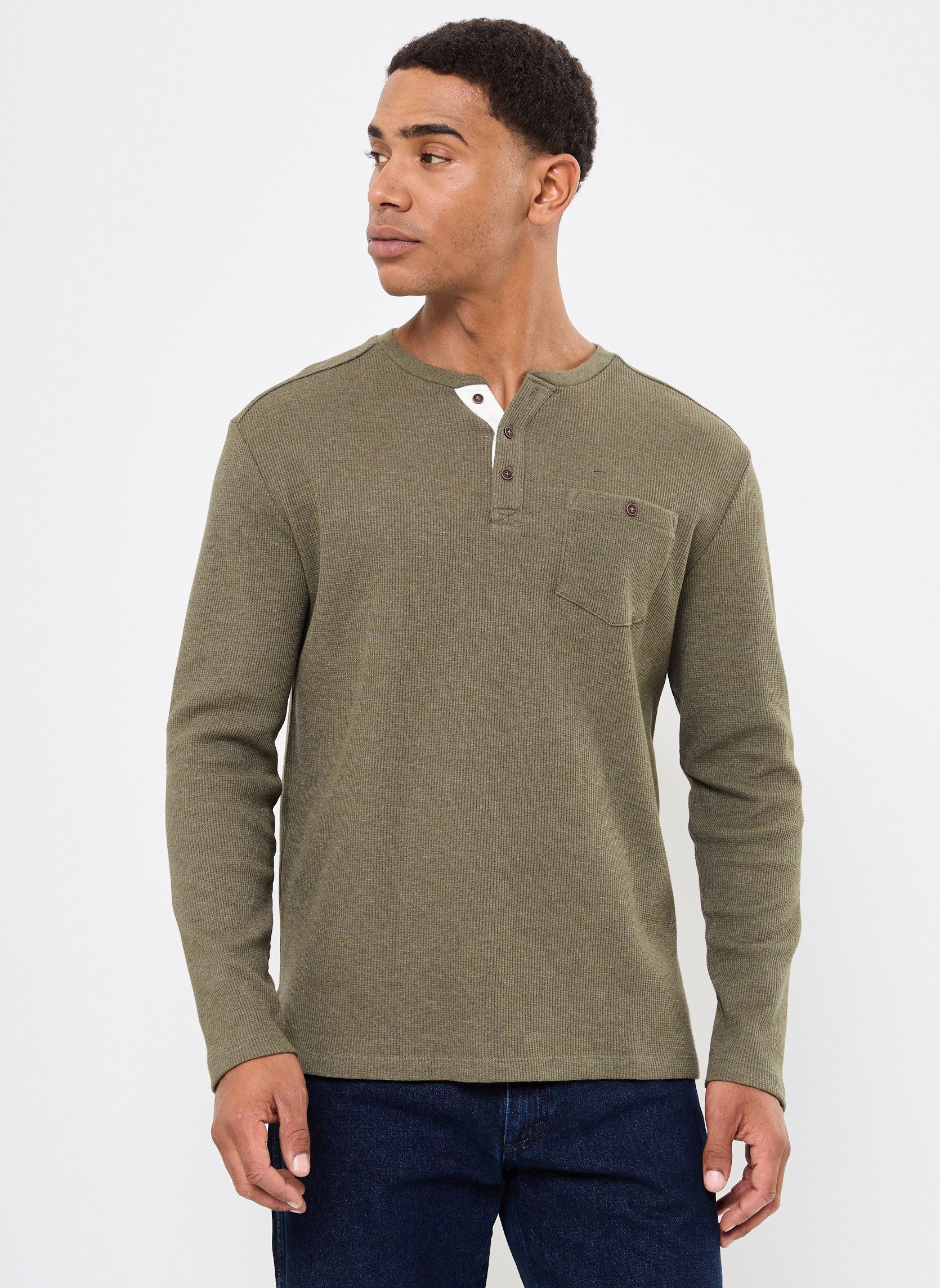 Tee-shirts manches longues TUNIS homme vert MADE BY Tee-shirts manches longues TUNIS homme vert GRAPE LEAF