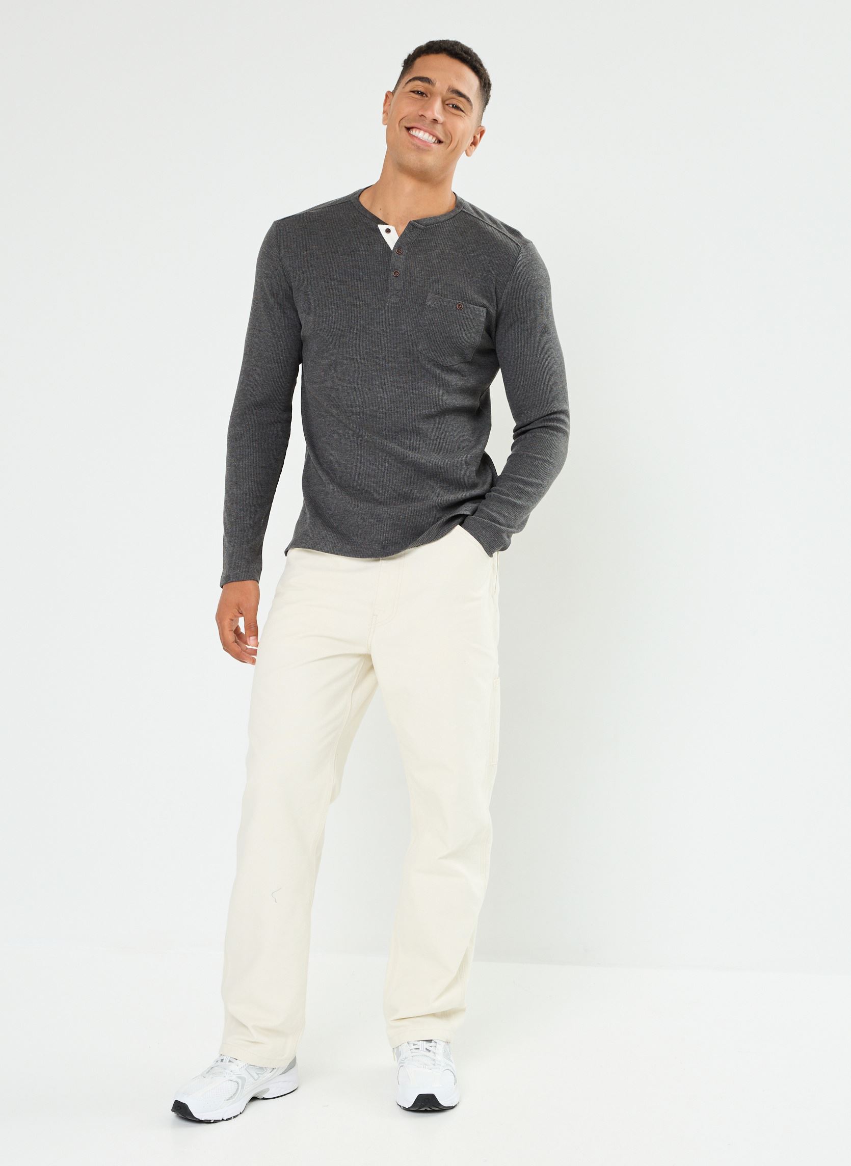 Langarm-T-Shirts TUNIS herren grau MADE BY Langarm-T-Shirts TUNIS herren grau PHANTOM