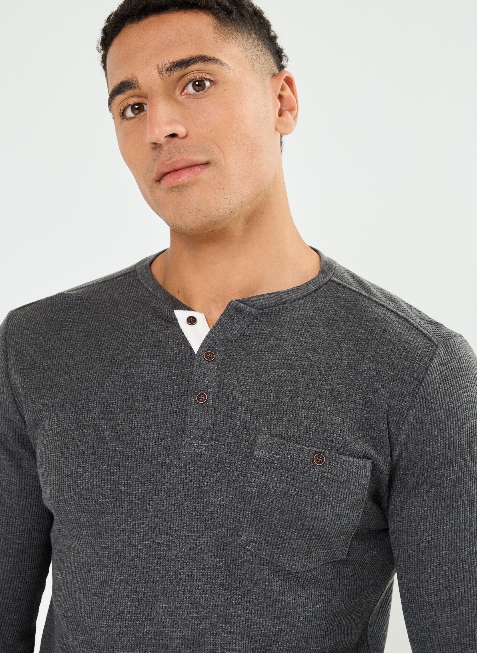 Langarm-T-Shirts TUNIS herren grau MADE BY Langarm-T-Shirts TUNIS herren grau PHANTOM