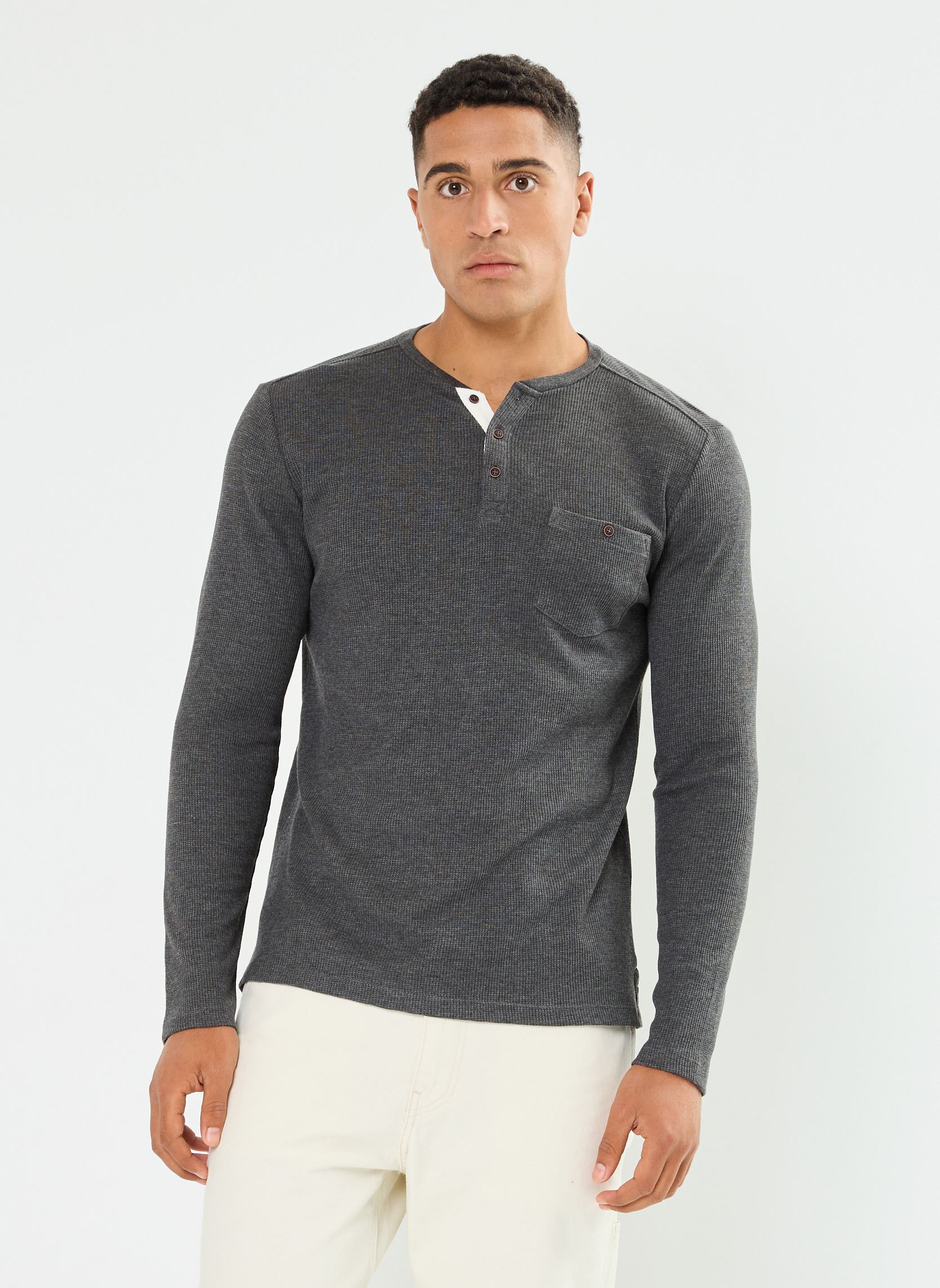 Langarm-T-Shirts TUNIS herren grau MADE BY Langarm-T-Shirts TUNIS herren grau PHANTOM