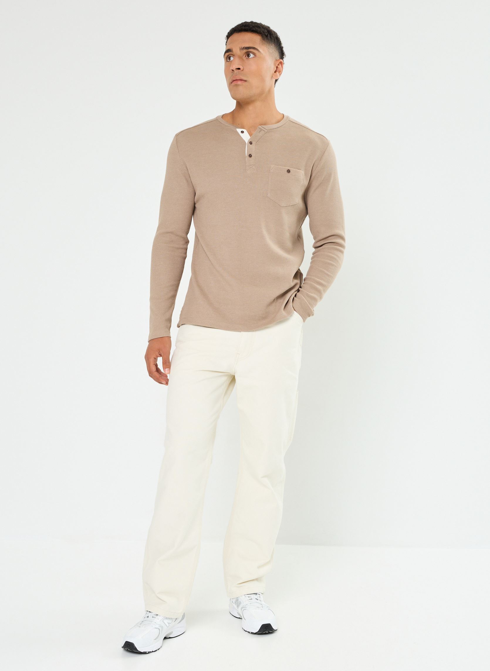 Tee-shirts manches longues TUNIS homme beige MADE BY Tee-shirts manches longues TUNIS homme beige DESERT TAUPE