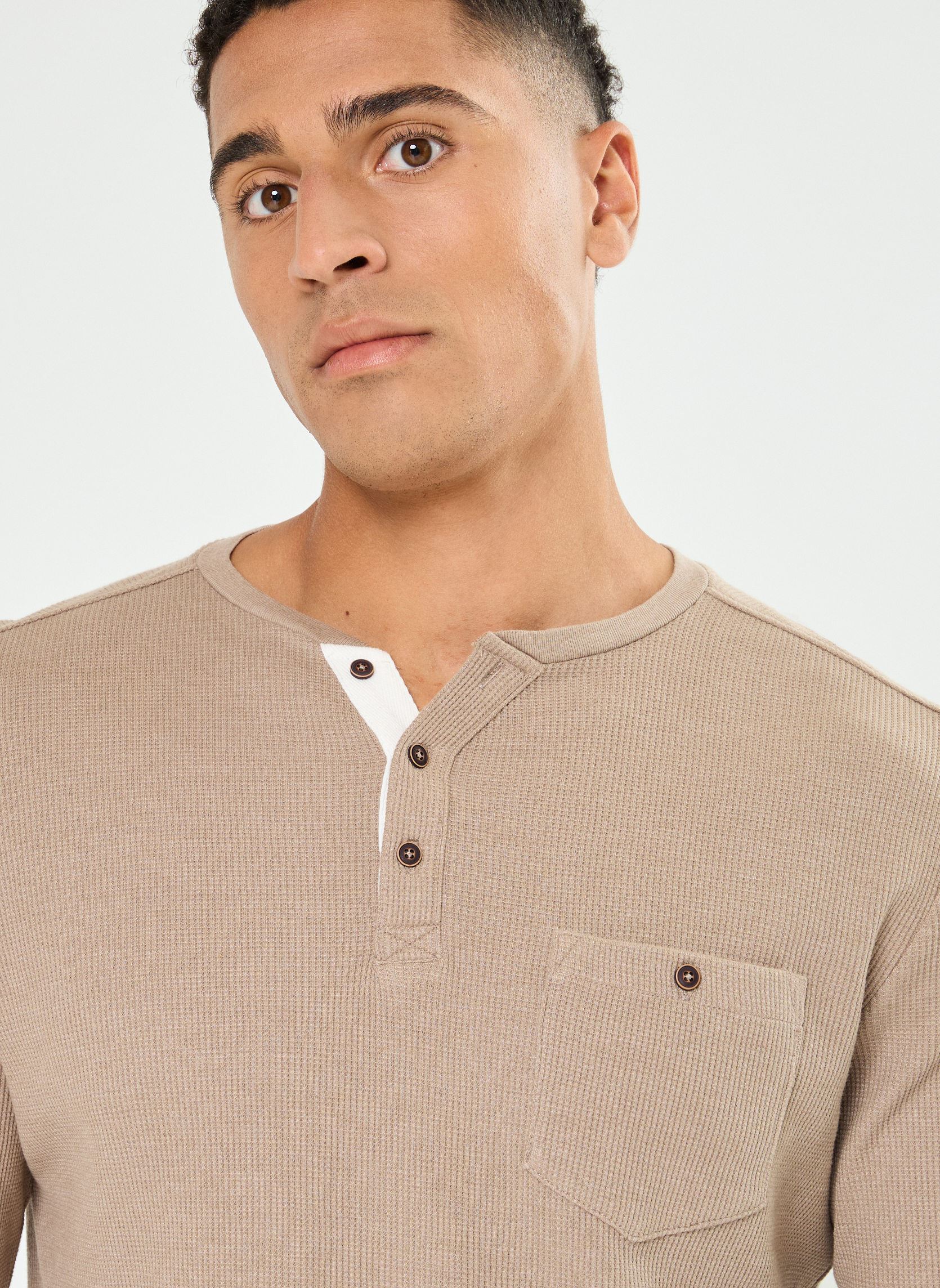 Tee-shirts manches longues TUNIS homme beige MADE BY Tee-shirts manches longues TUNIS homme beige DESERT TAUPE
