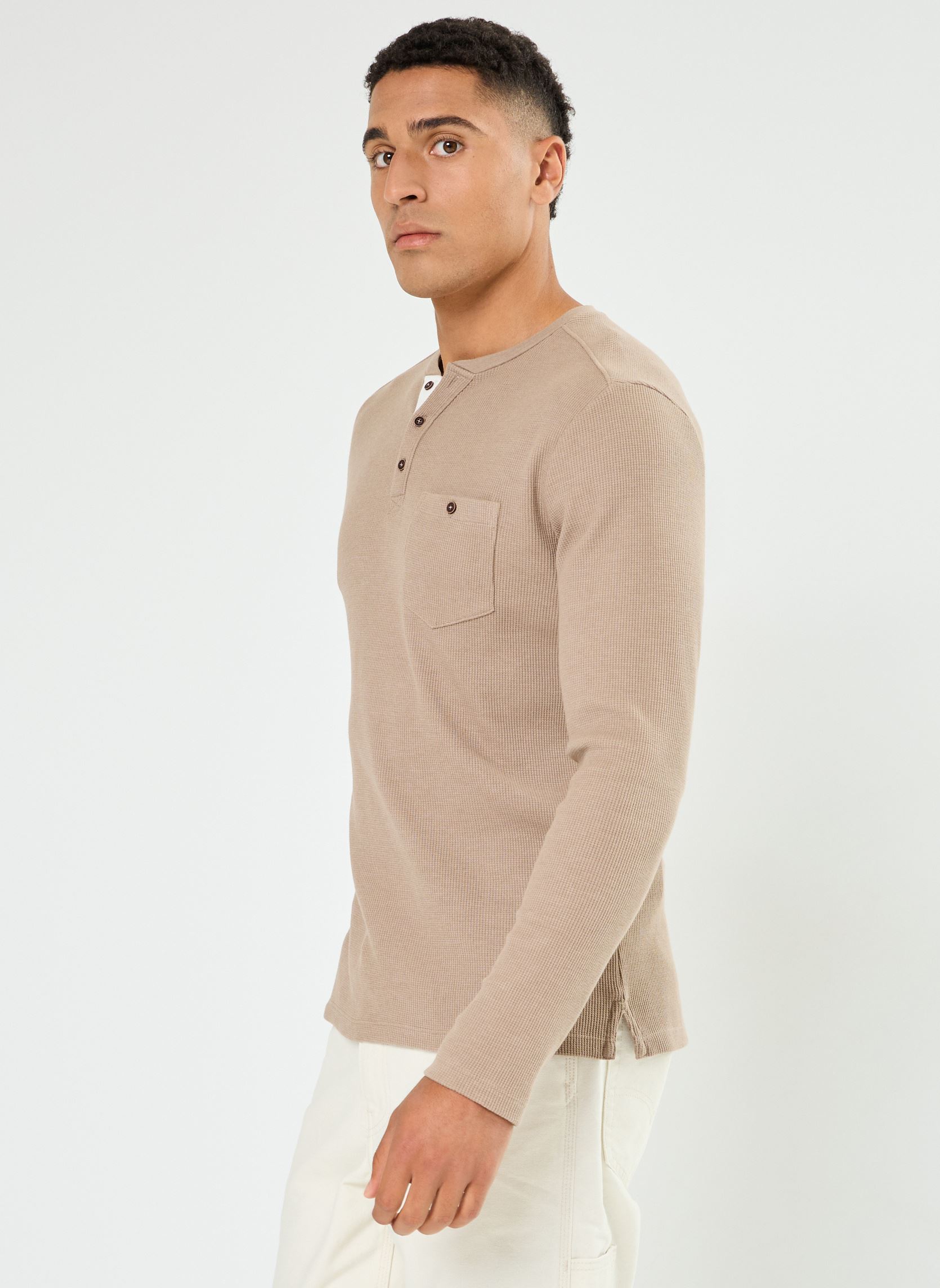 Tee-shirts manches longues TUNIS homme beige MADE BY Tee-shirts manches longues TUNIS homme beige DESERT TAUPE