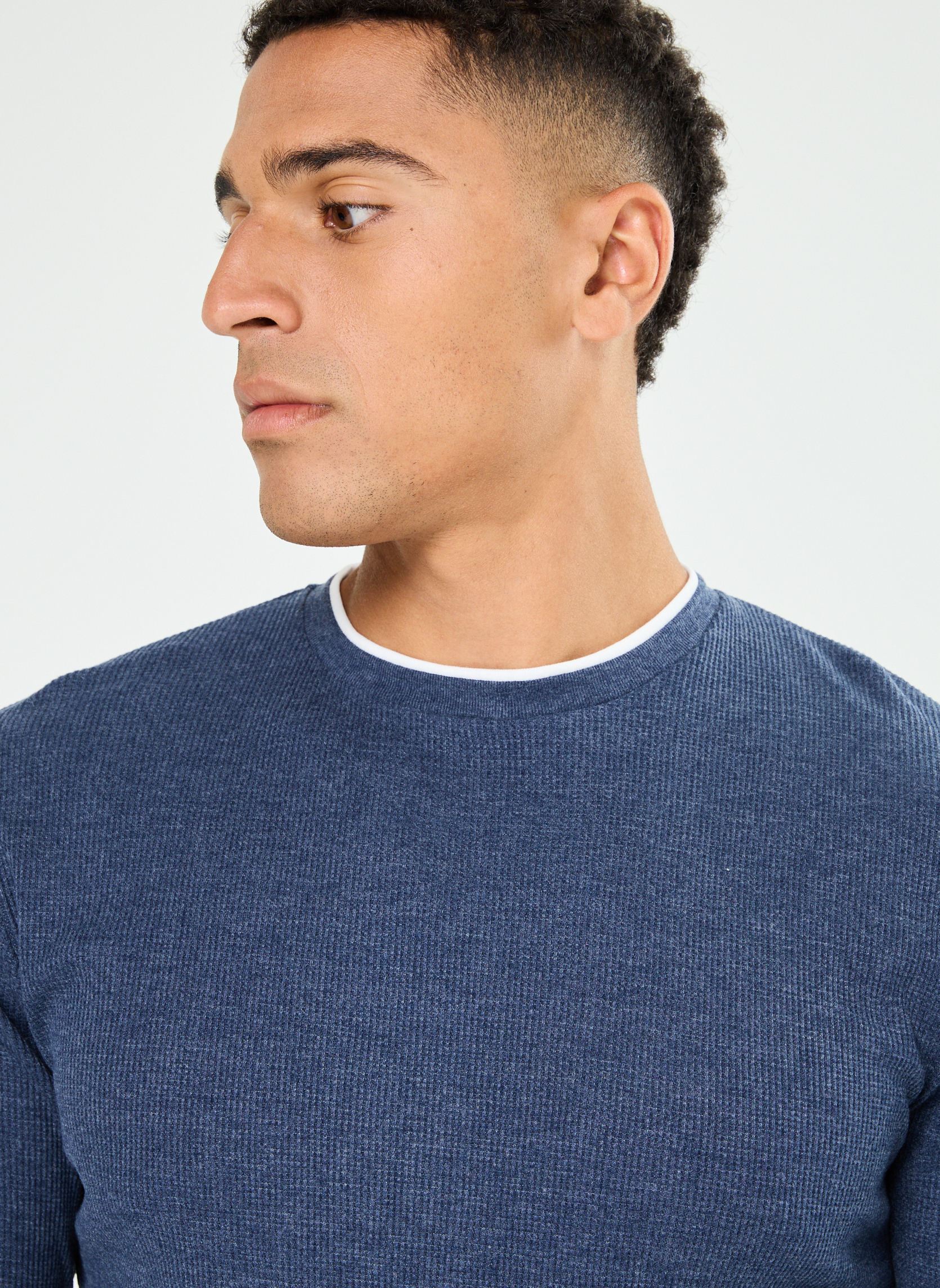 Tee-shirts manches longues THEOLONG homme bleu MADE BY Tee-shirts manches longues THEOLONG homme bleu BLACK IRIS