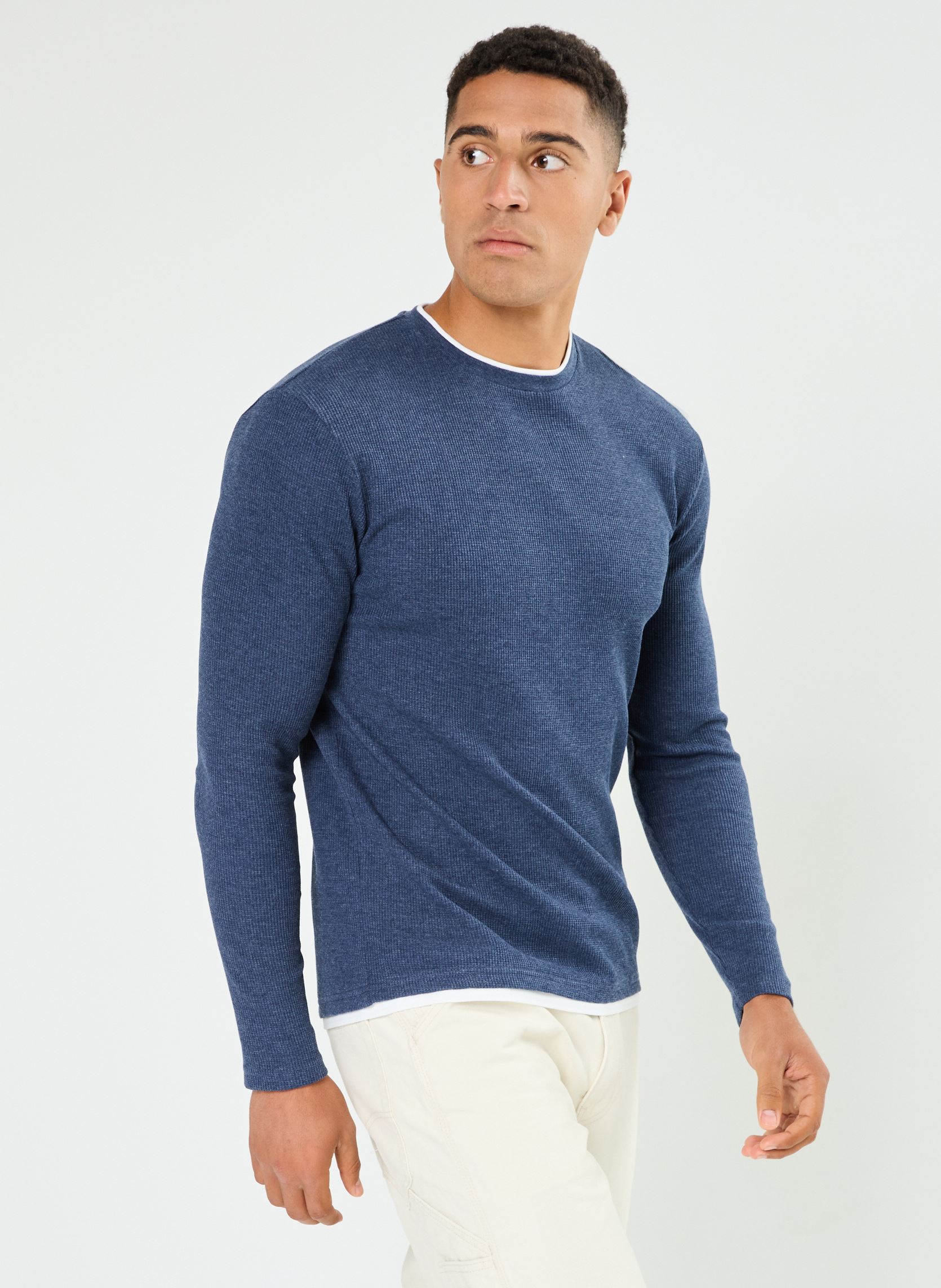 Tee-shirts manches longues THEOLONG homme bleu MADE BY Tee-shirts manches longues THEOLONG homme bleu BLACK IRIS