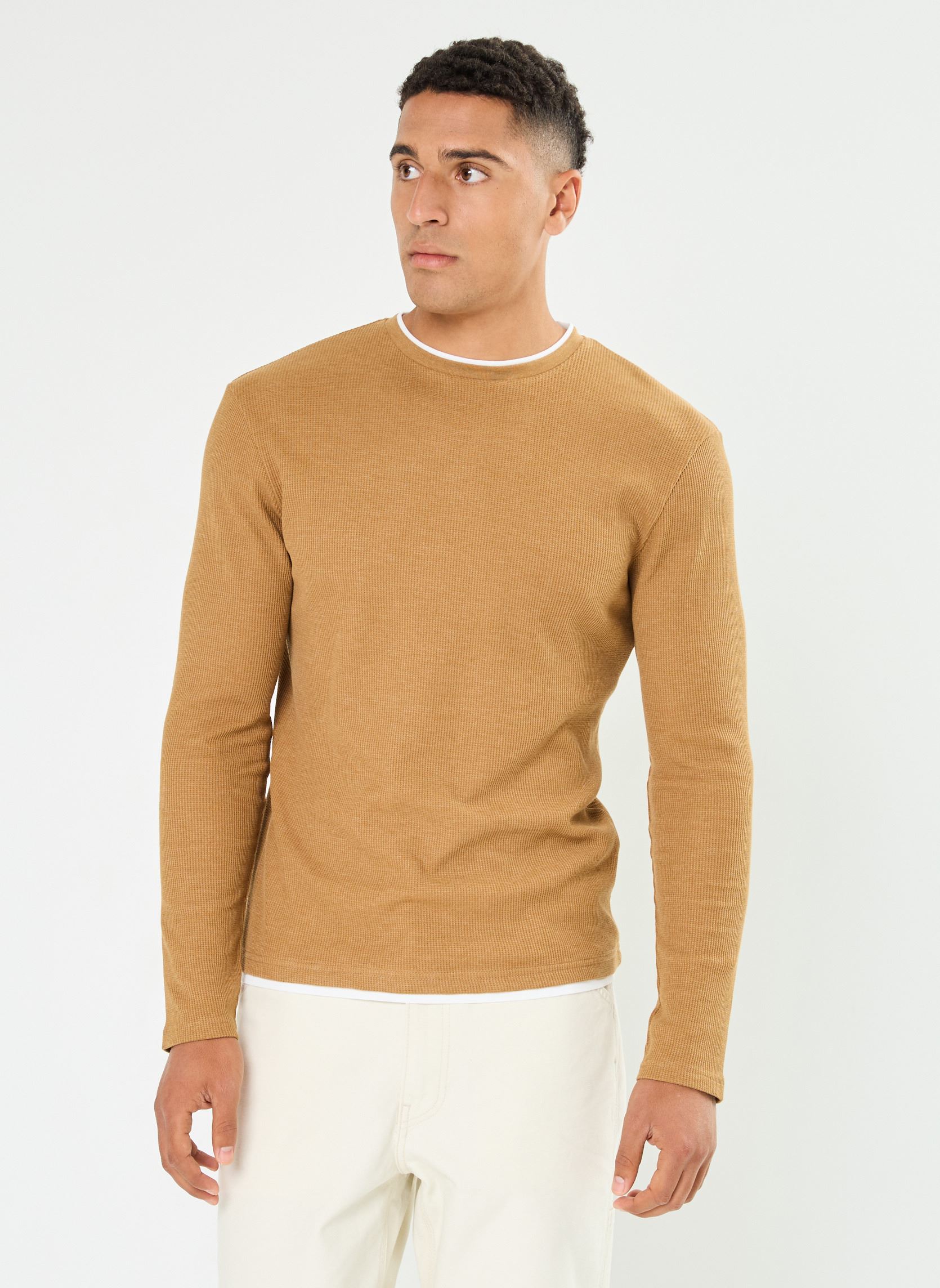 Langarm-T-Shirts THEOLONG herren braun MADE BY Langarm-T-Shirts THEOLONG herren braun Rubber