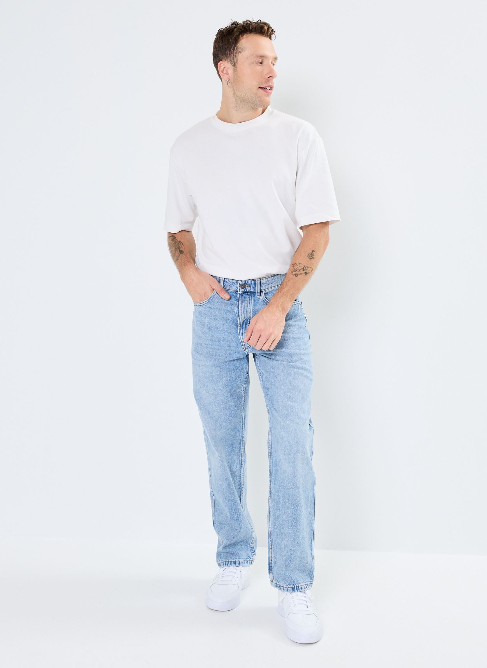 Jeans droit PARAGUAY homme bleu Marvin&Co Jeans droit PARAGUAY homme bleu DENIM BLEACH