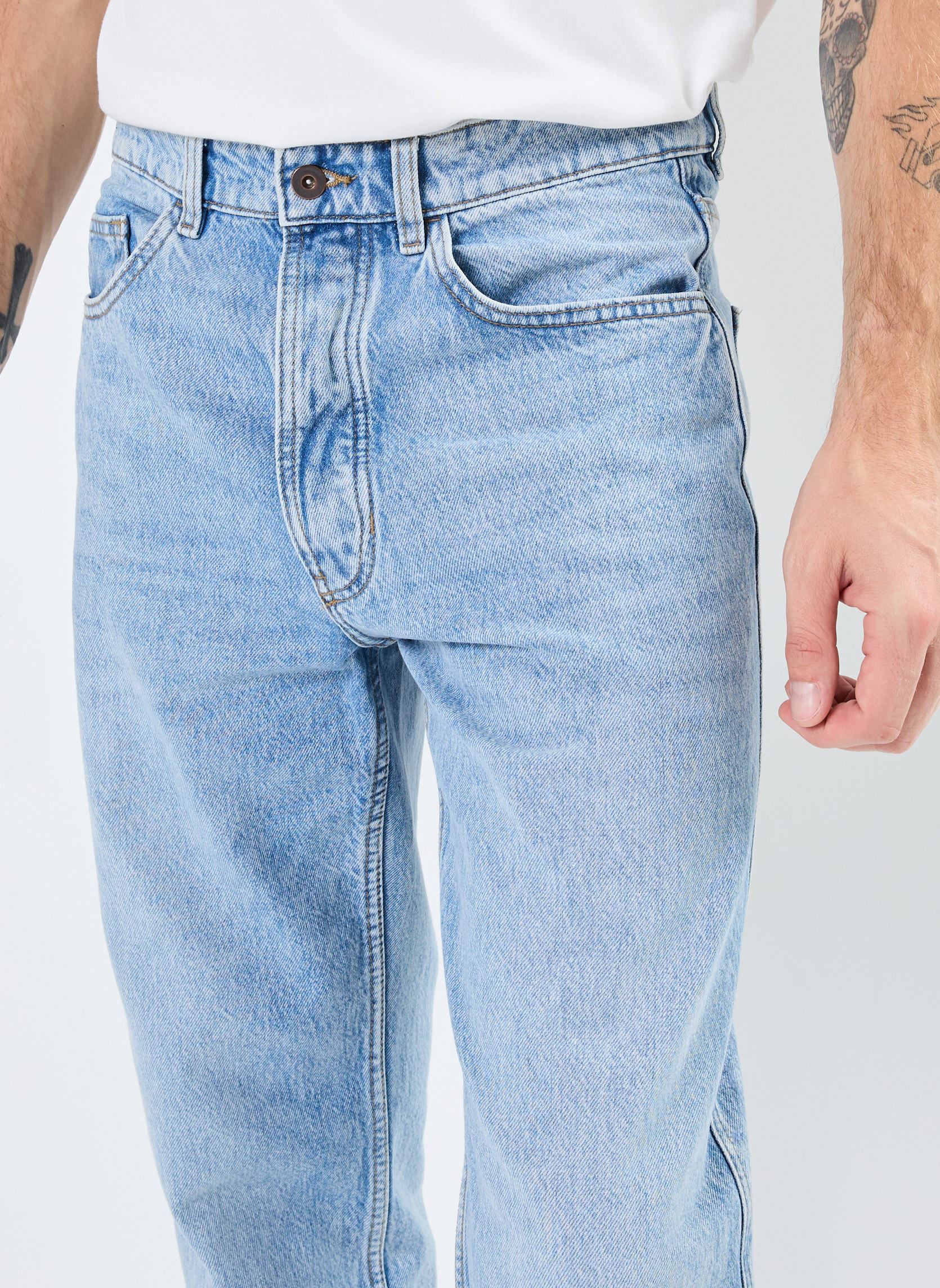 Jeans droit PARAGUAY homme bleu Marvin&Co Jeans droit PARAGUAY homme bleu DENIM BLEACH