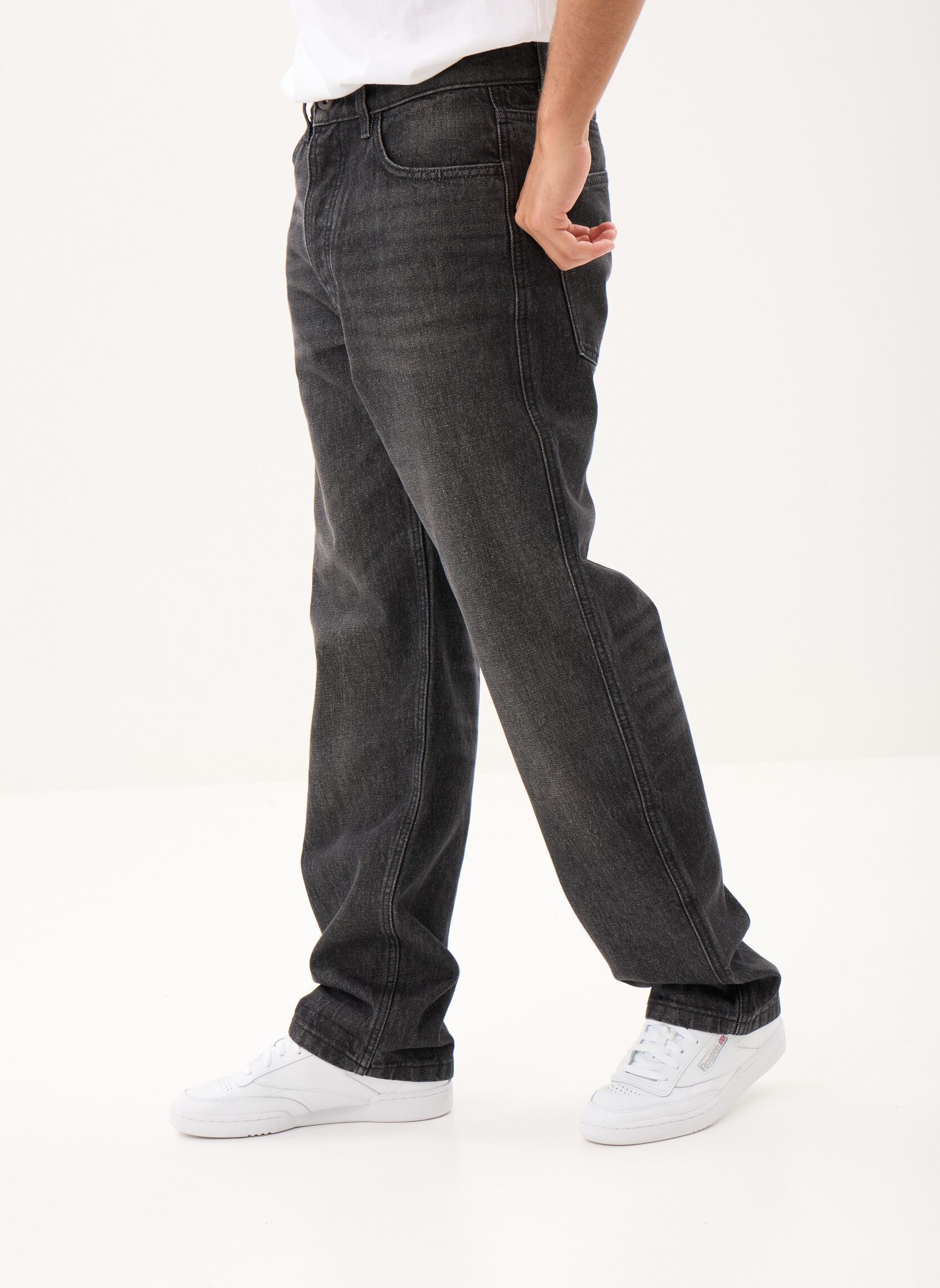 Rechte jeans / Straight Leg Jeans PARAGUAY heren zwart Marvin&Co Rechte jeans / Straight Leg Jeans PARAGUAY heren zwart DENIM SNOW BLACK