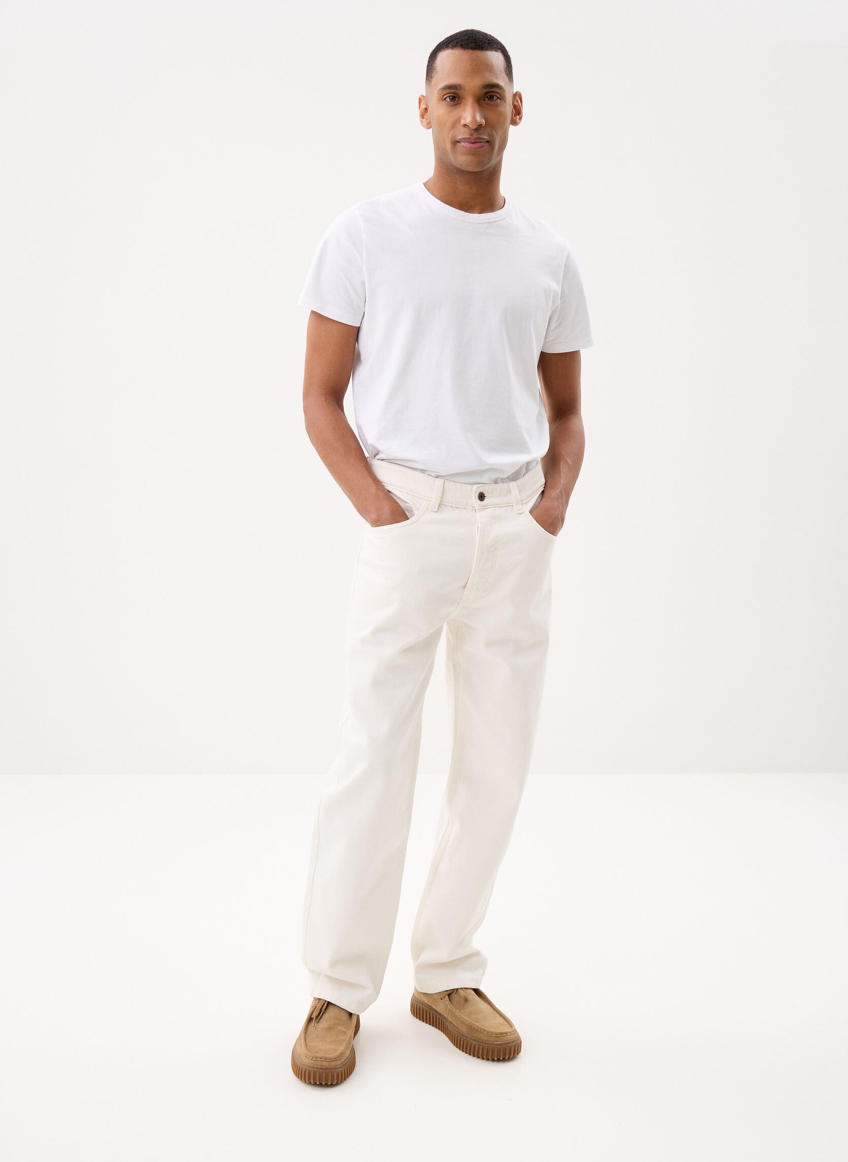 Rechte jeans / Straight Leg Jeans PARAGUAY heren wit Marvin&Co Rechte jeans / Straight Leg Jeans PARAGUAY heren wit DENIM OFF WHITE