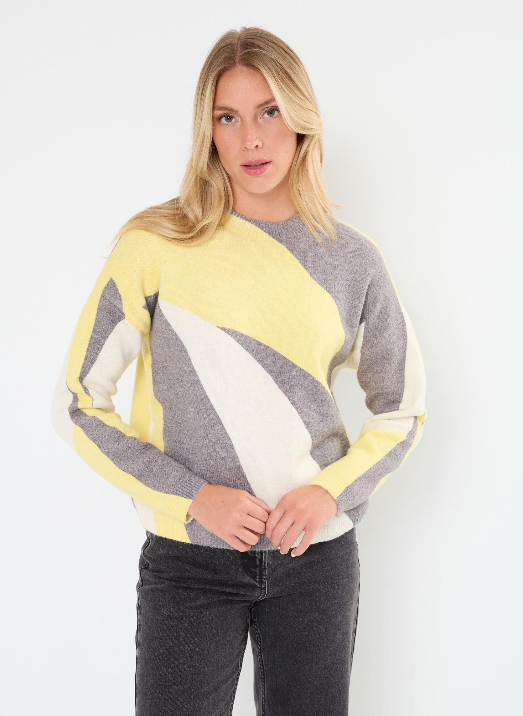 Pulls MIJAUNE femme jaune MADE BY Pulls MIJAUNE femme jaune YELLOW CREAM