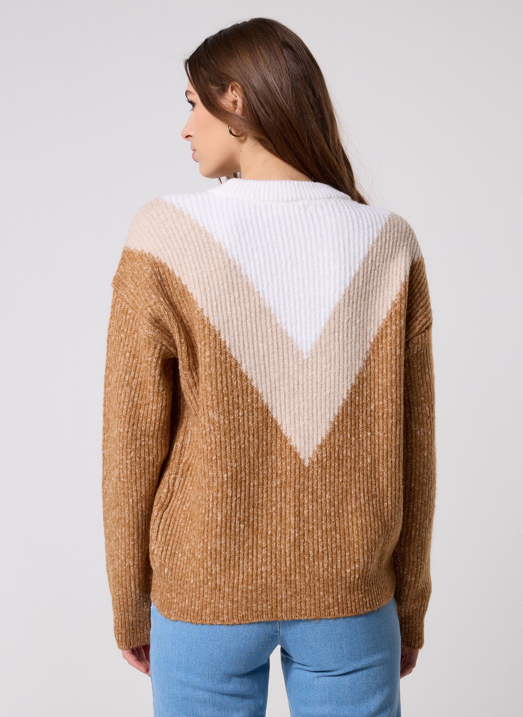 Truien MJACKY dames beige MADE BY Truien MJACKY dames beige MELANGE BEIGE