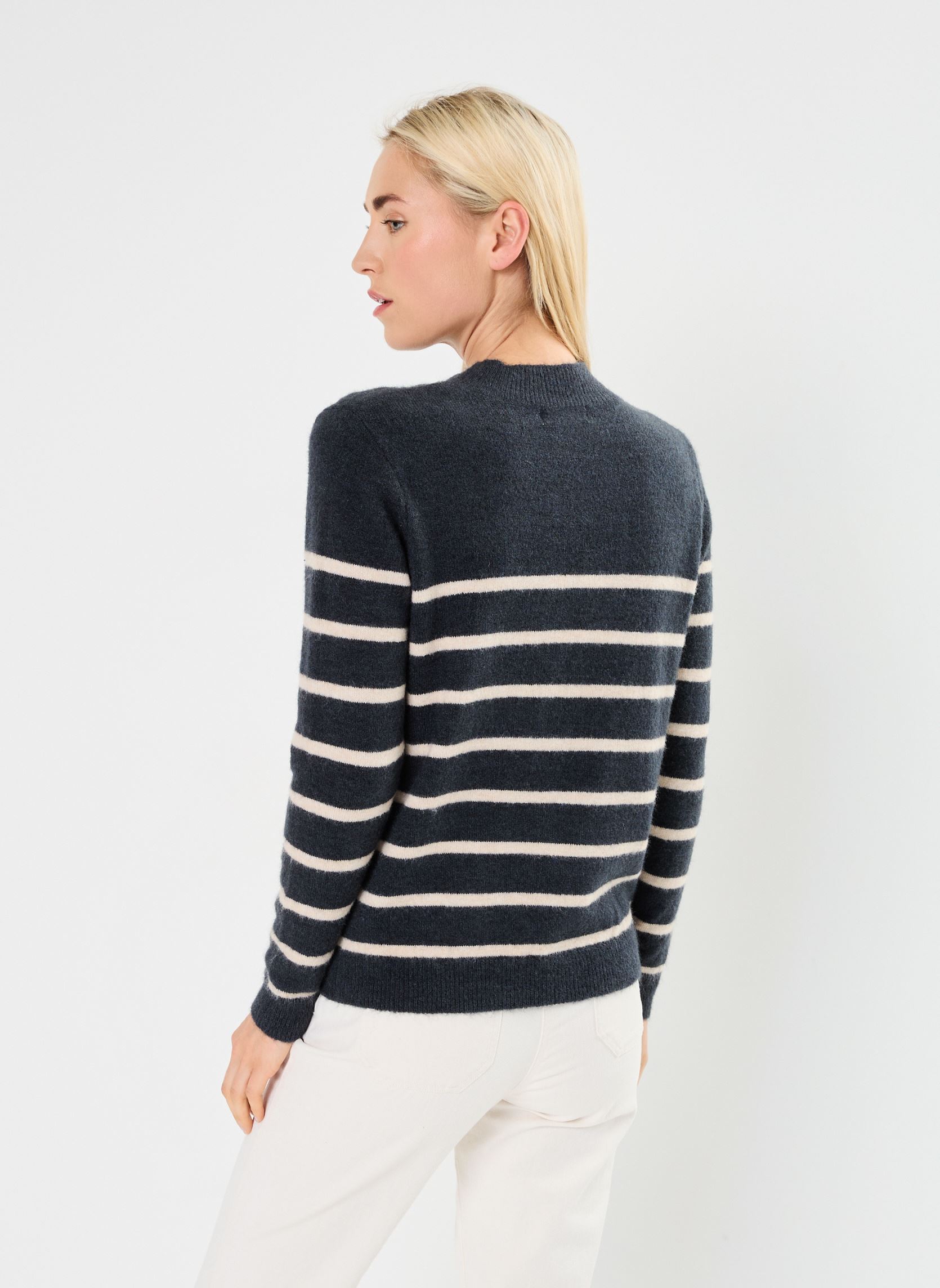 Pullover MARTINIERE marinière damen grau MADE BY Pullover MARTINIERE marinière damen grau IMP_RAYURE GRIS BEIGE_GRIS