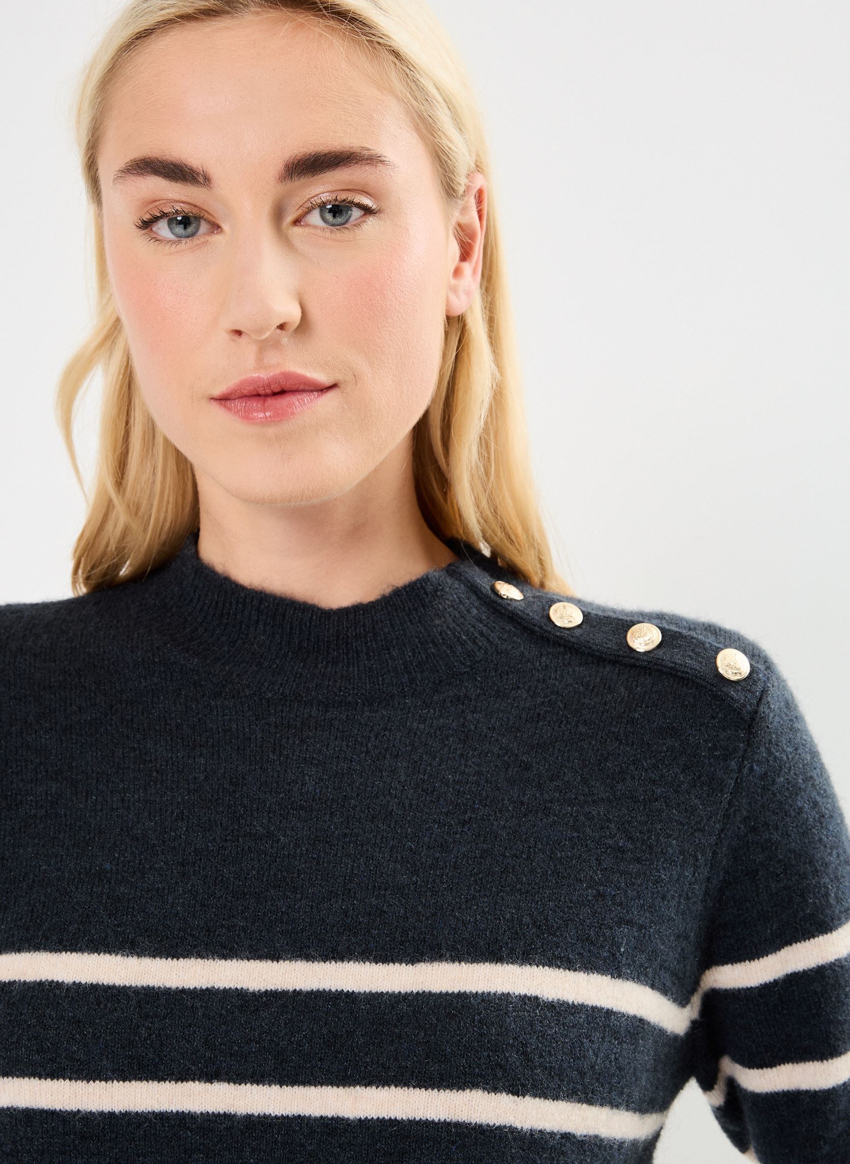 Pullover MARTINIERE marinière damen grau MADE BY Pullover MARTINIERE marinière damen grau IMP_RAYURE GRIS BEIGE_GRIS