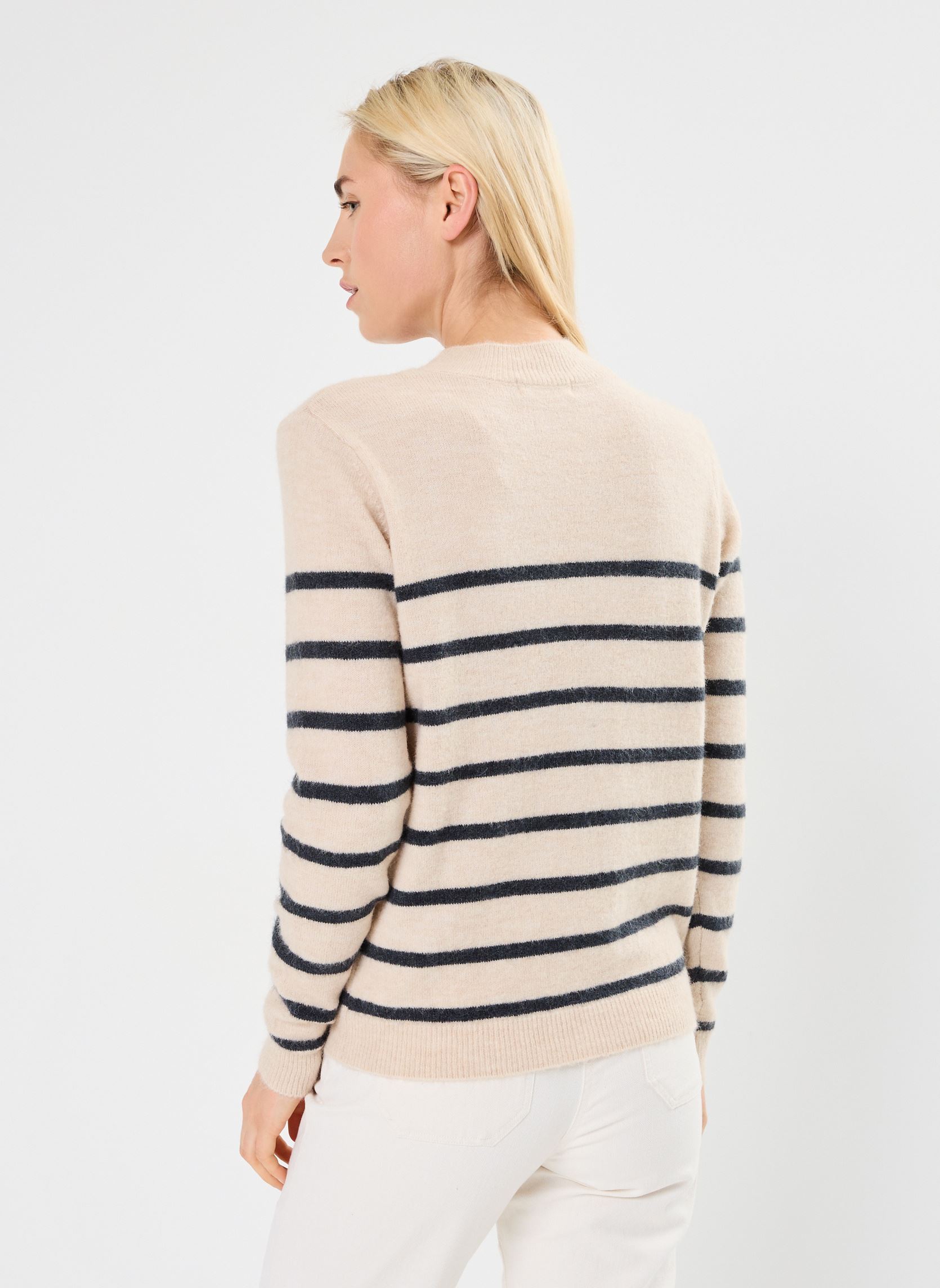 Pullover MARTINIERE marinière damen beige MADE BY Pullover MARTINIERE marinière damen beige IMP_RAYURE BEIGE GRIS_BEIGE
