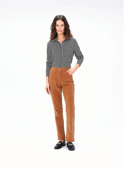 Caroll Pantalons droit 232P-PCHICAGOV femme marron
