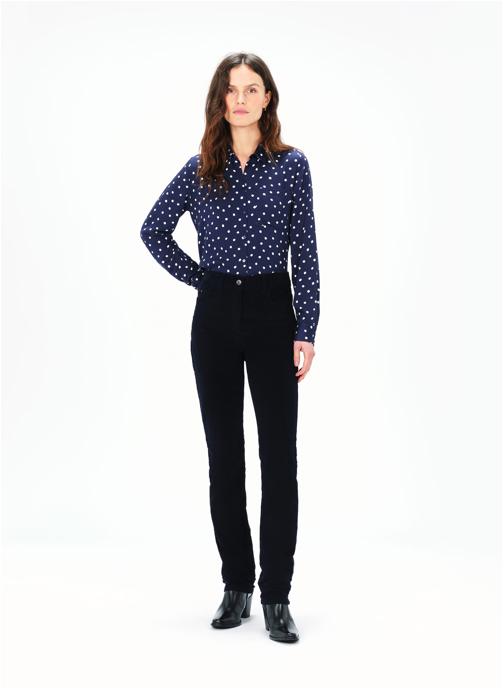 Caroll Pantalons droit 232P-PCHICAGOV femme bleu