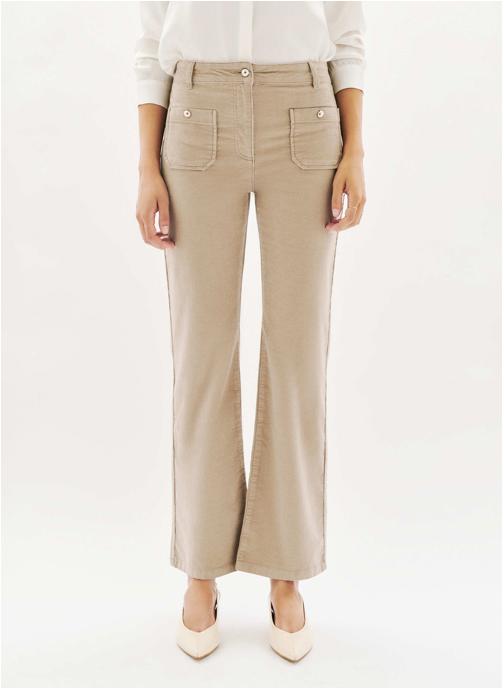Caroll Pantalons droit 232P-PELLEY femme beige