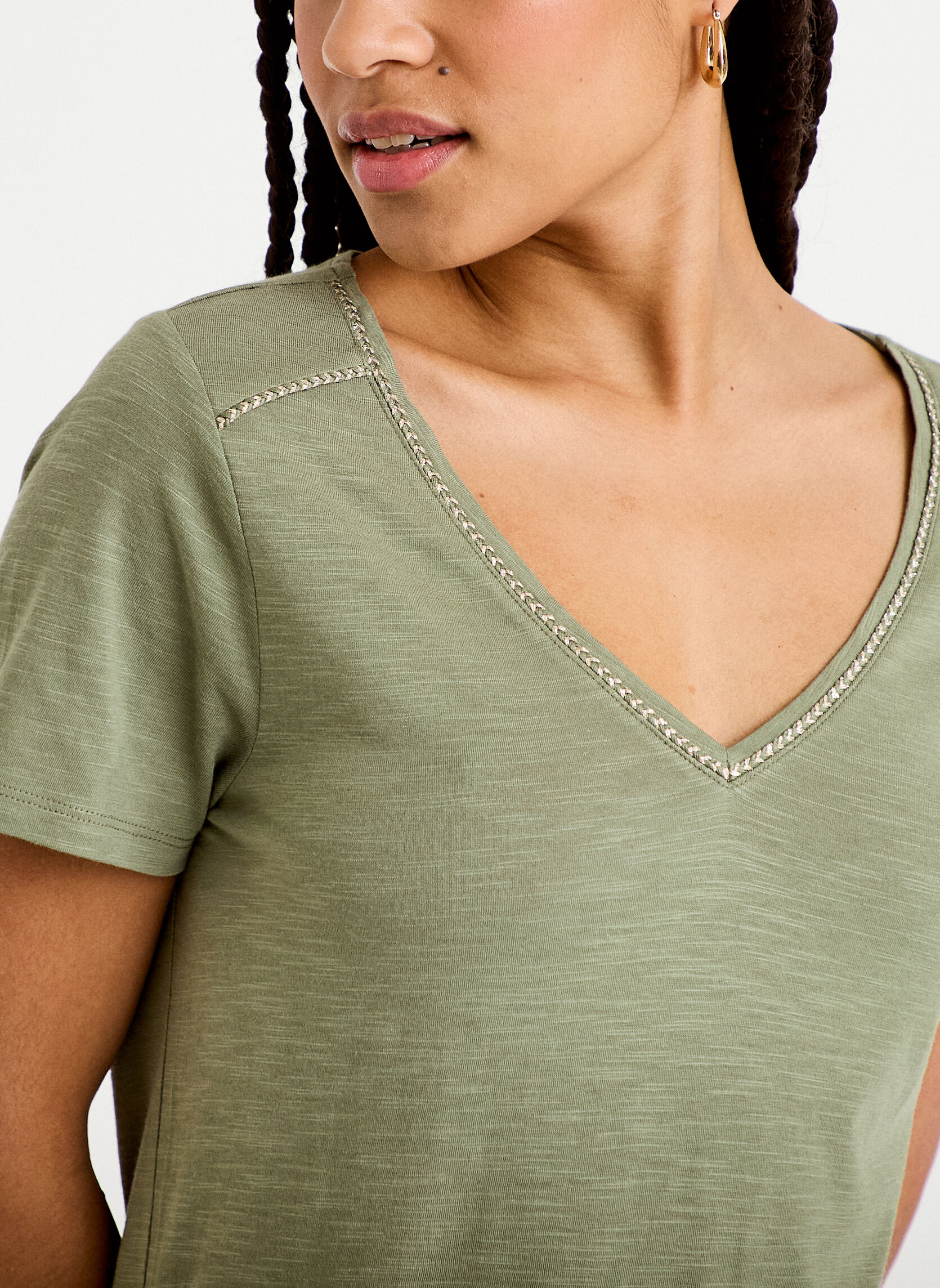 Tee-shirts KPLUMSLUB femme vert Cache Cache Tee-shirts KPLUMSLUB femme vert Vert anis
