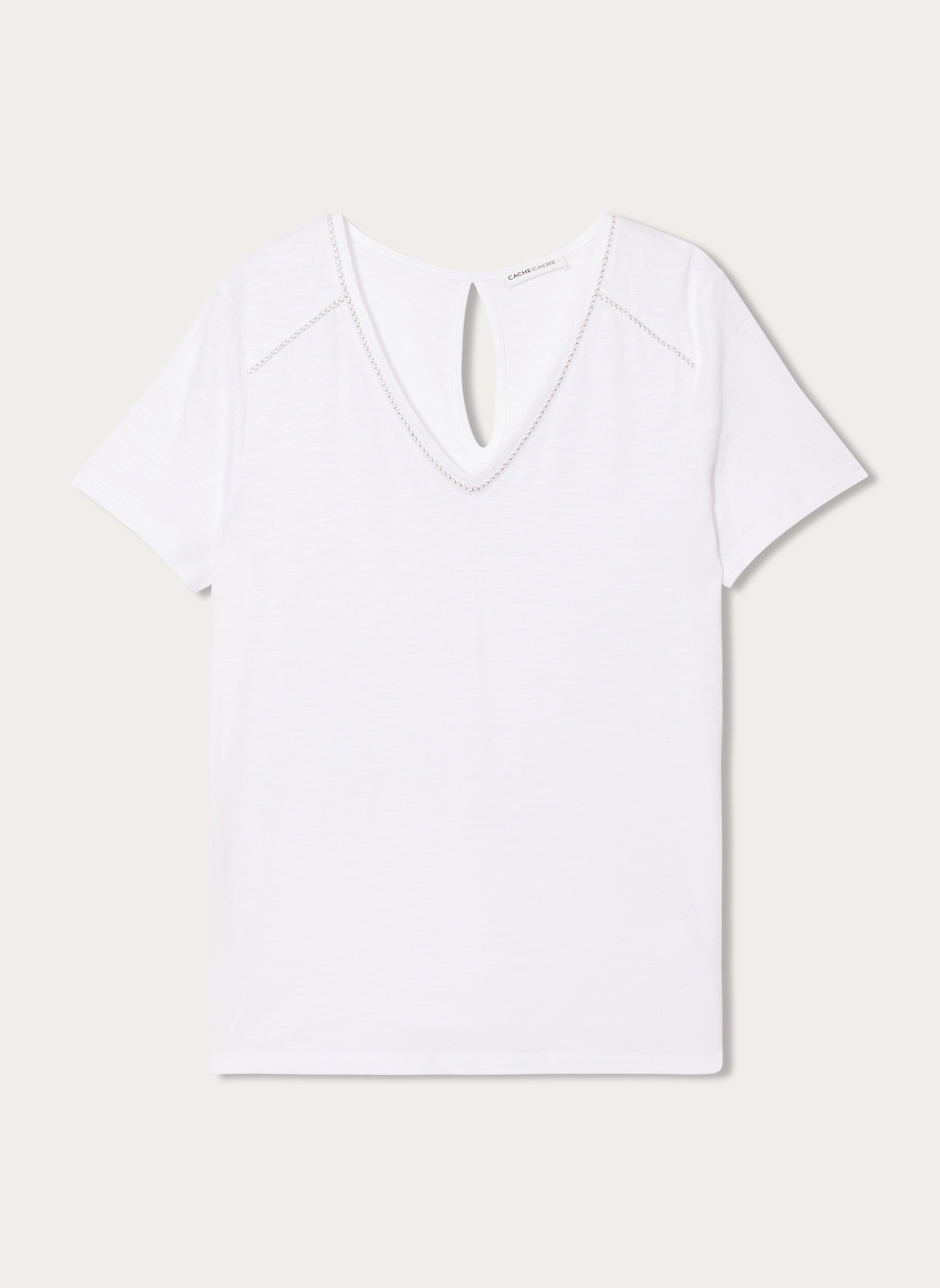 Tee-shirts KPLUMSLUB femme blanc Cache Cache Tee-shirts KPLUMSLUB femme blanc Blanc