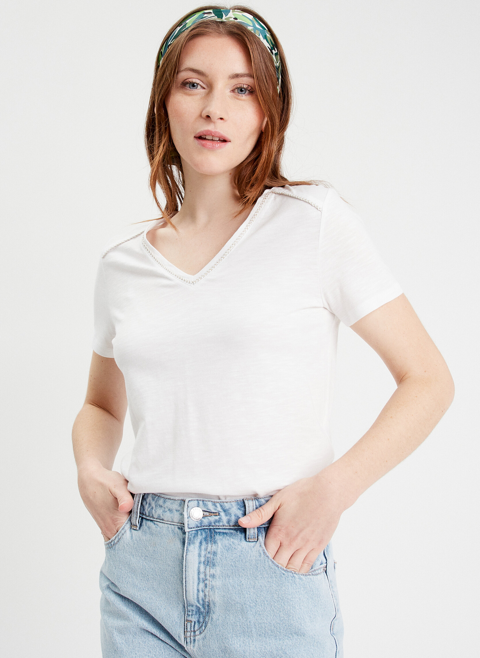 Tee-shirts KPLUMSLUB femme blanc Cache Cache Tee-shirts KPLUMSLUB femme blanc Blanc