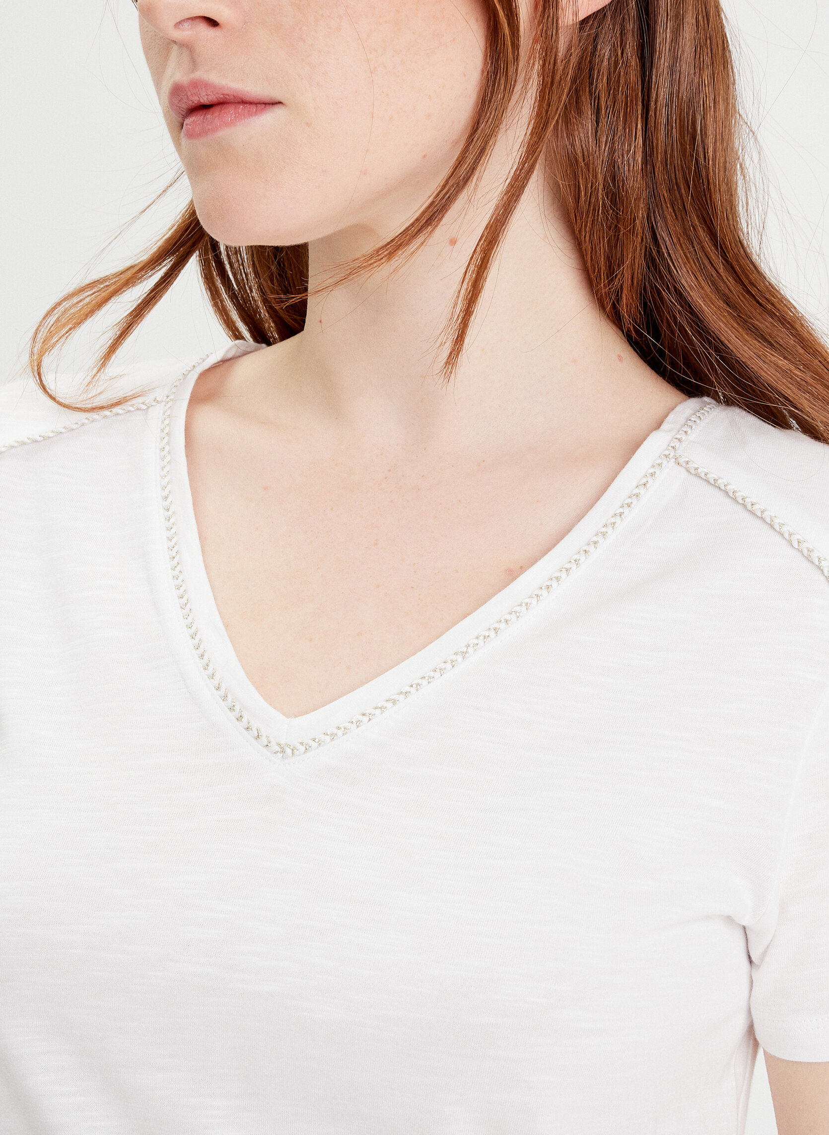 Tee-shirts KPLUMSLUB femme blanc Cache Cache Tee-shirts KPLUMSLUB femme blanc Blanc