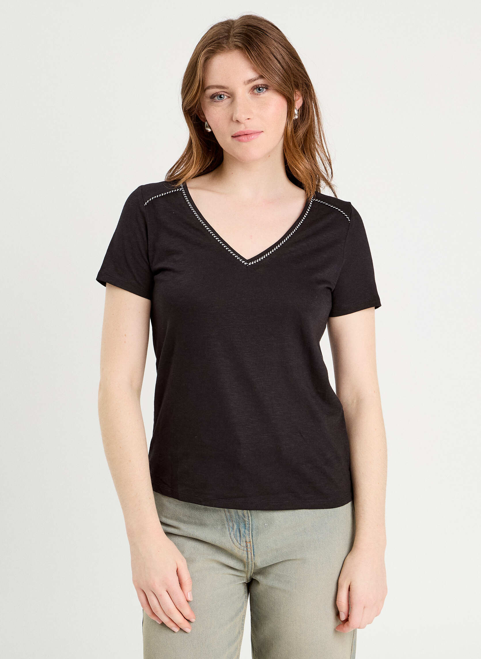 Tee-shirts KPLUMSLUB femme noir Cache Cache Tee-shirts KPLUMSLUB femme noir Noir