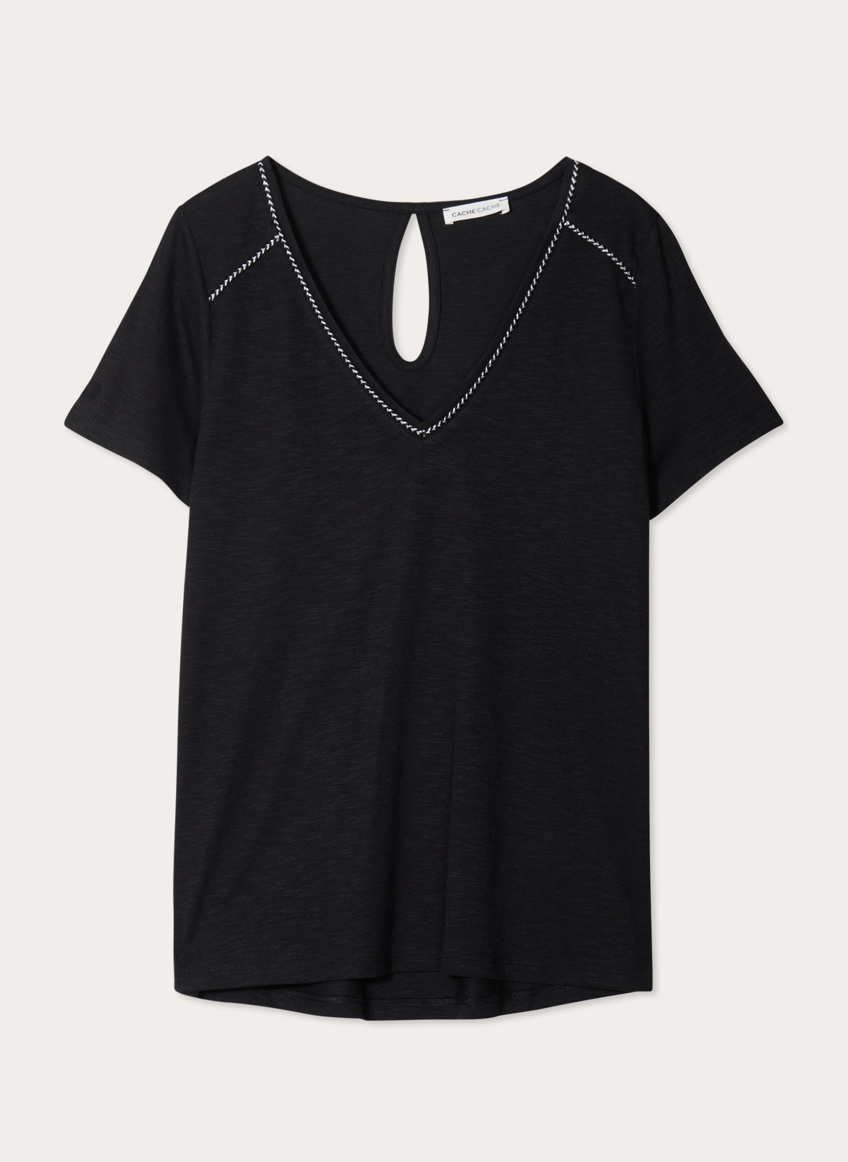 Tee-shirts KPLUMSLUB femme noir Cache Cache Tee-shirts KPLUMSLUB femme noir Noir