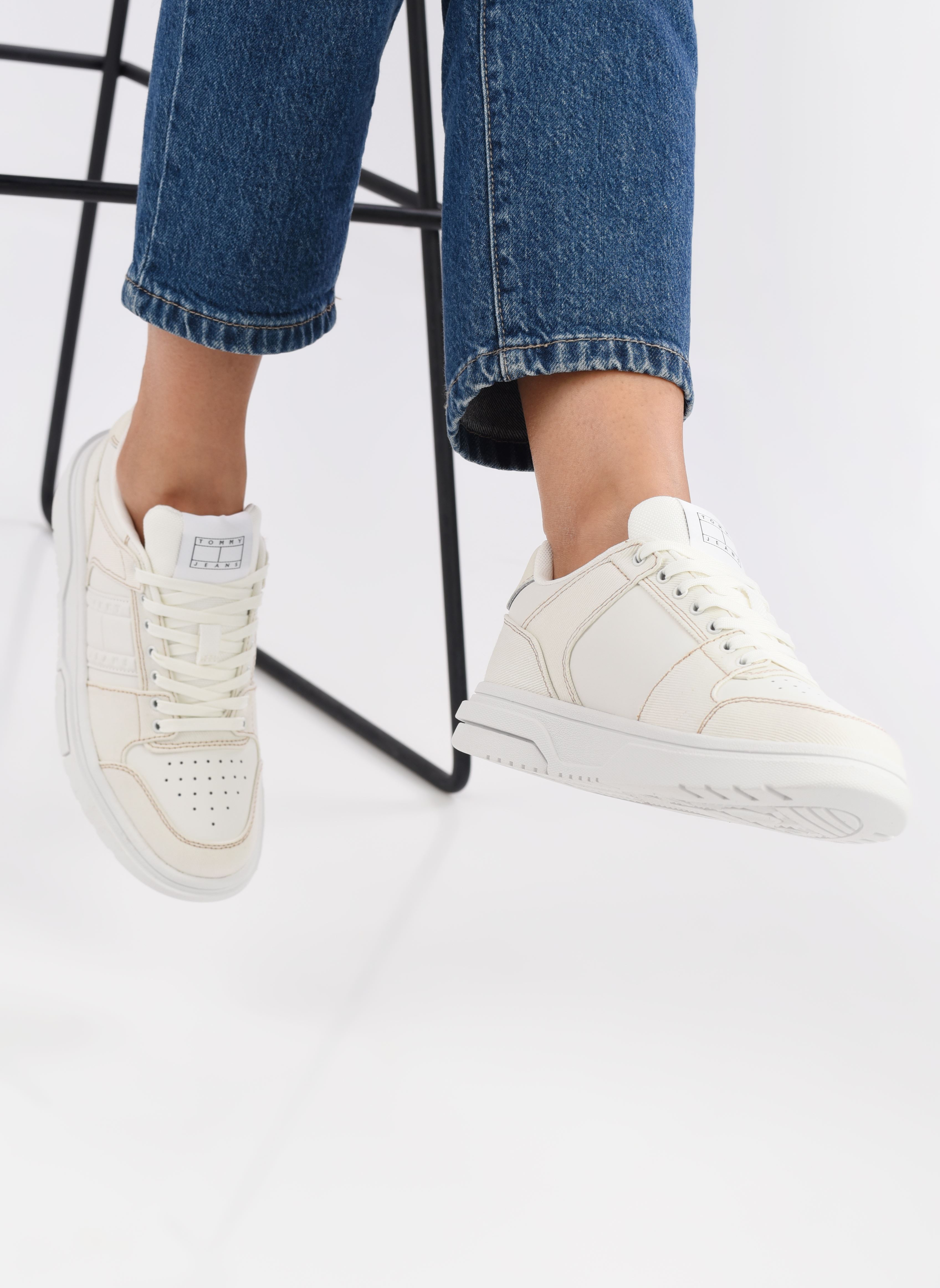 Baskets THE BROOKLYN MIX MEDIA femme blanc Tommy Jeans Baskets THE BROOKLYN MIX MEDIA femme blanc IVORY