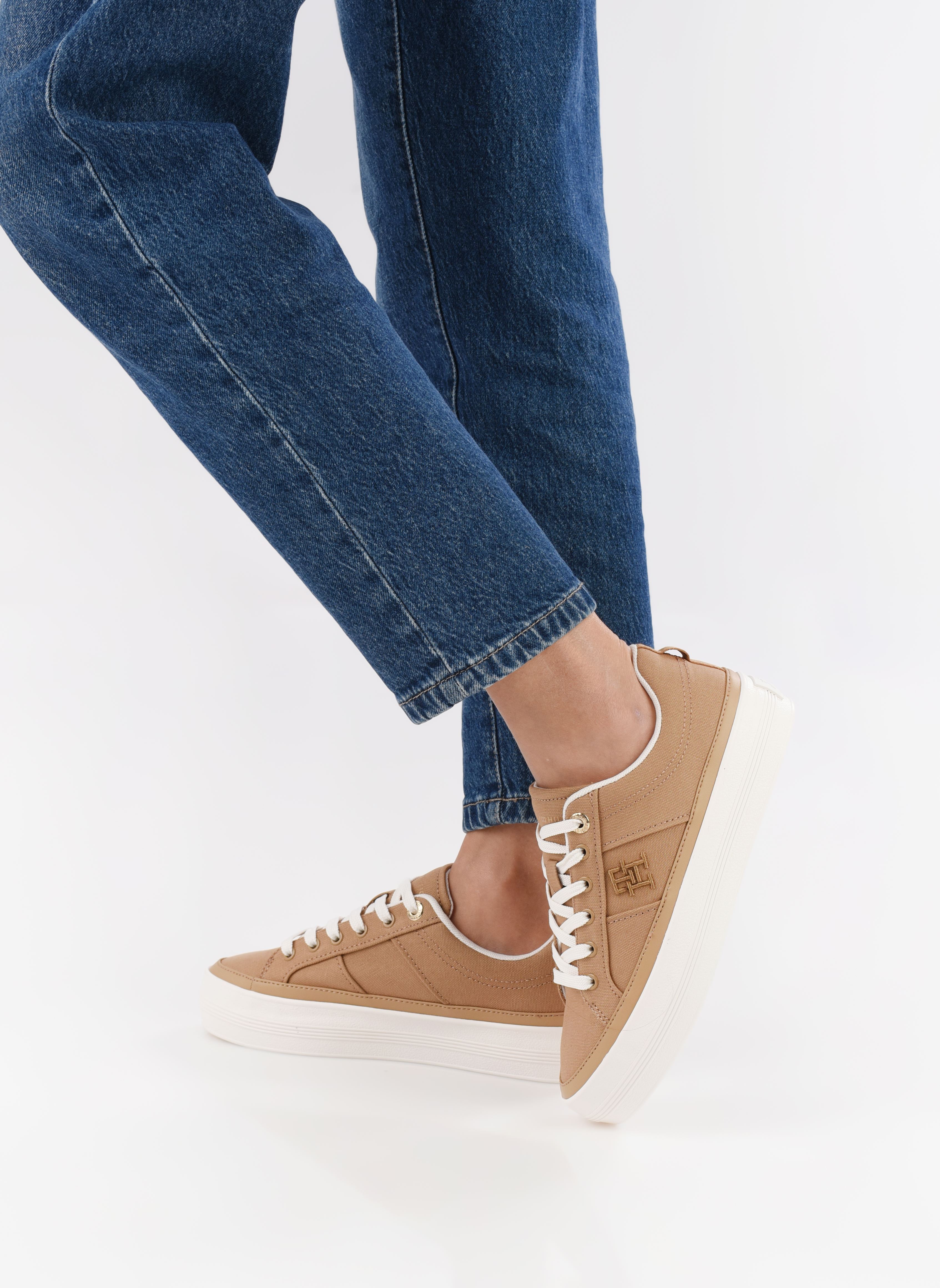 Sneaker TH VULC CANVAS SNEAKER damen braun Tommy Hilfiger Sneaker TH VULC CANVAS SNEAKER damen braun CLASSIC KHAKI