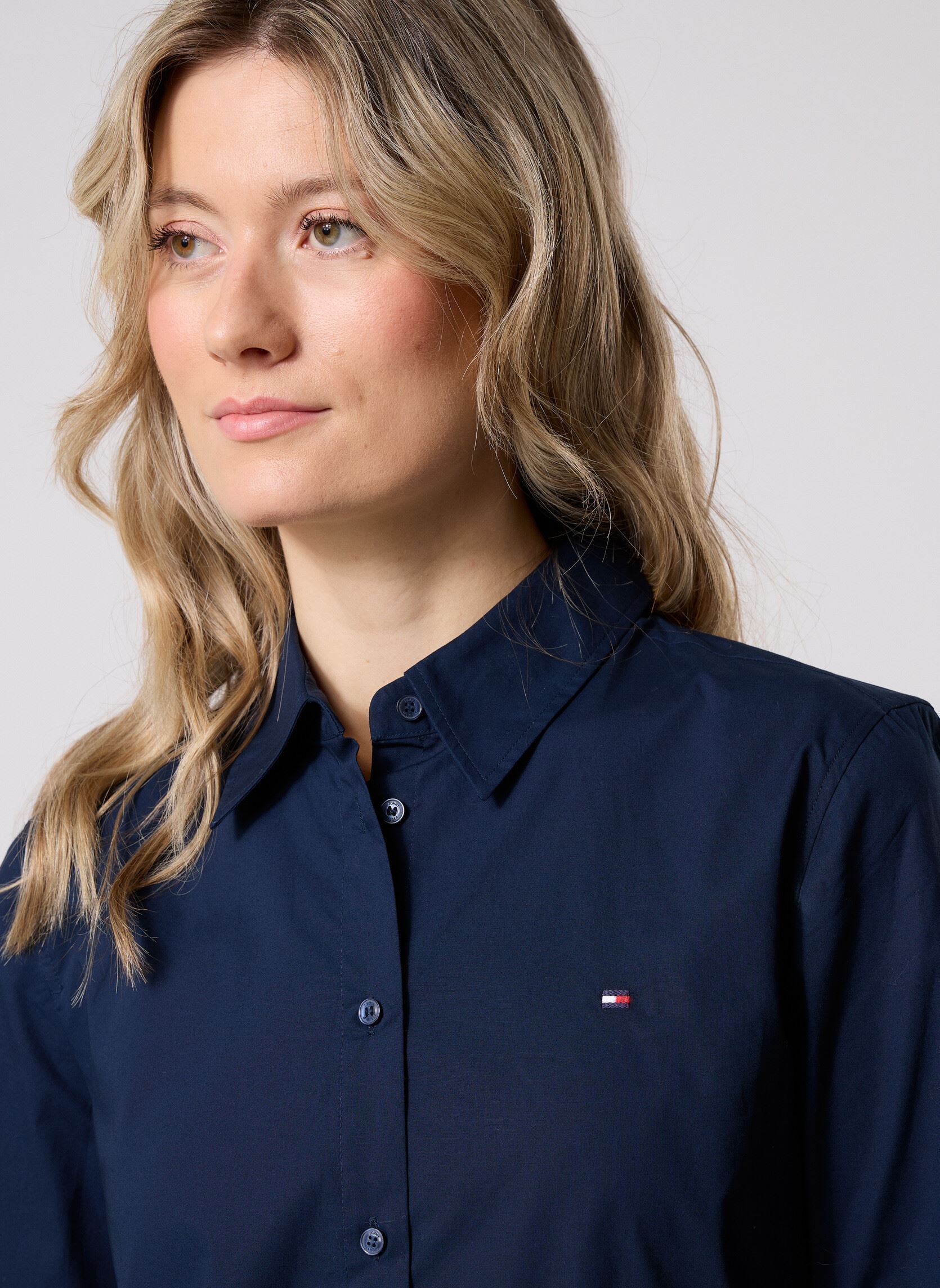Langarm-Hemden Nos Stretch Regular WW0WW43577 damen blau Tommy Hilfiger Langarm-Hemden Nos Stretch Regular WW0WW43577 damen blau NOS DESERT SKY