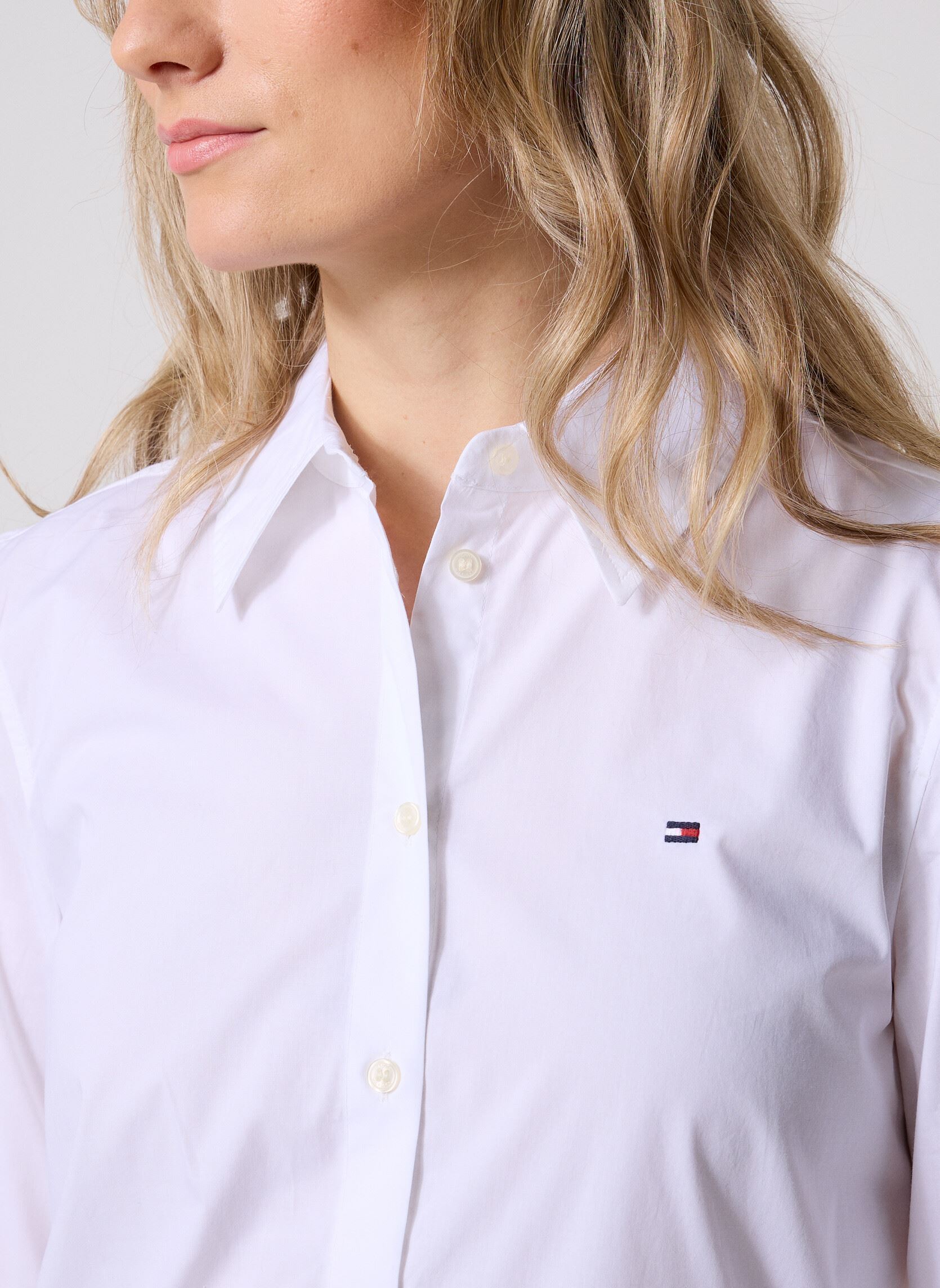 Langarm-Hemden Nos Stretch Regular WW0WW43577 damen weiß Tommy Hilfiger Langarm-Hemden Nos Stretch Regular WW0WW43577 damen weiß NOS TH OPTIC WHITE