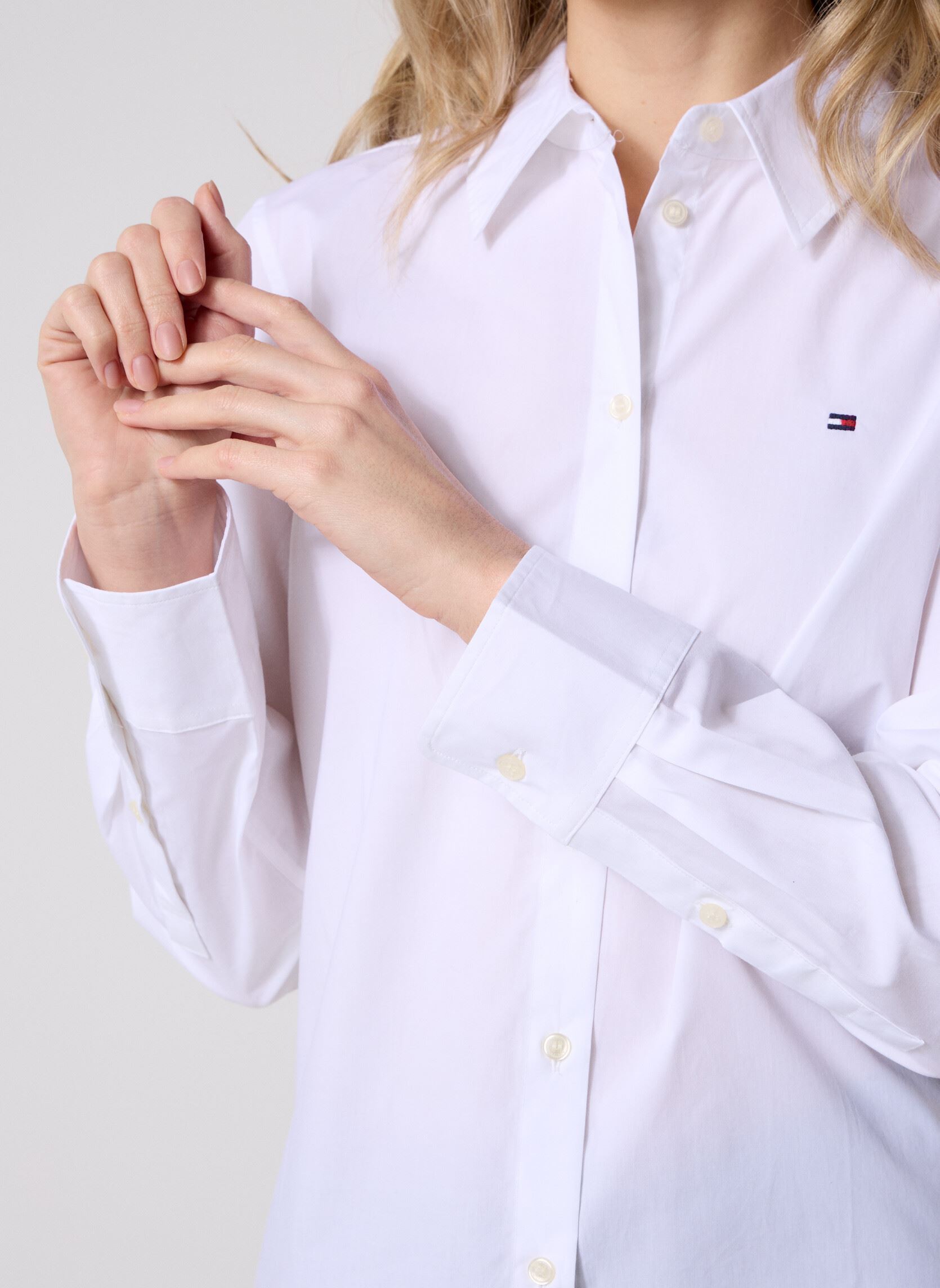 Langarm-Hemden Nos Stretch Regular WW0WW43577 damen weiß Tommy Hilfiger Langarm-Hemden Nos Stretch Regular WW0WW43577 damen weiß NOS TH OPTIC WHITE