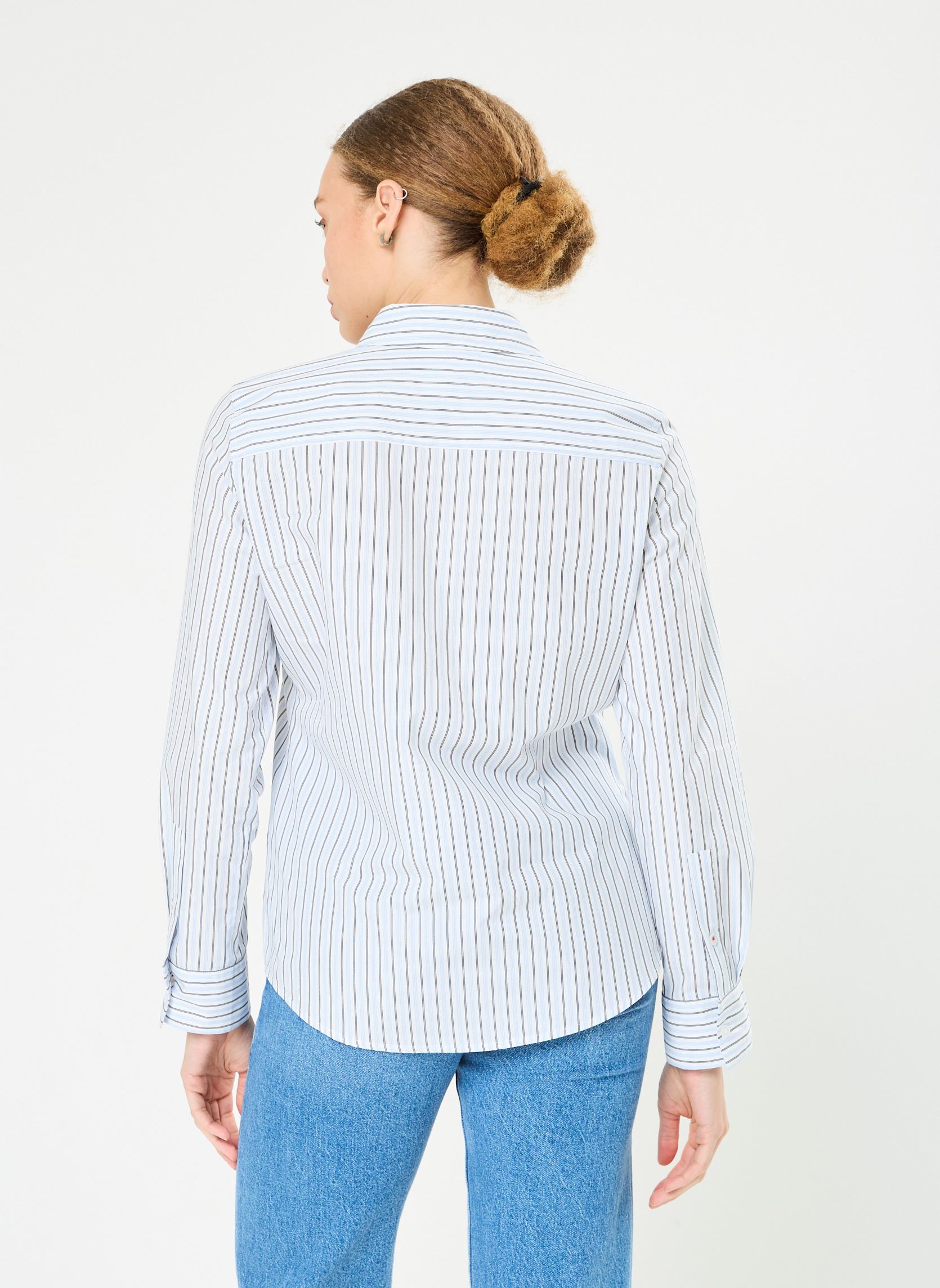 Chemise Vintage Femme Brindar - London Paris Rome Kirksville - Manches Longues - Taille M