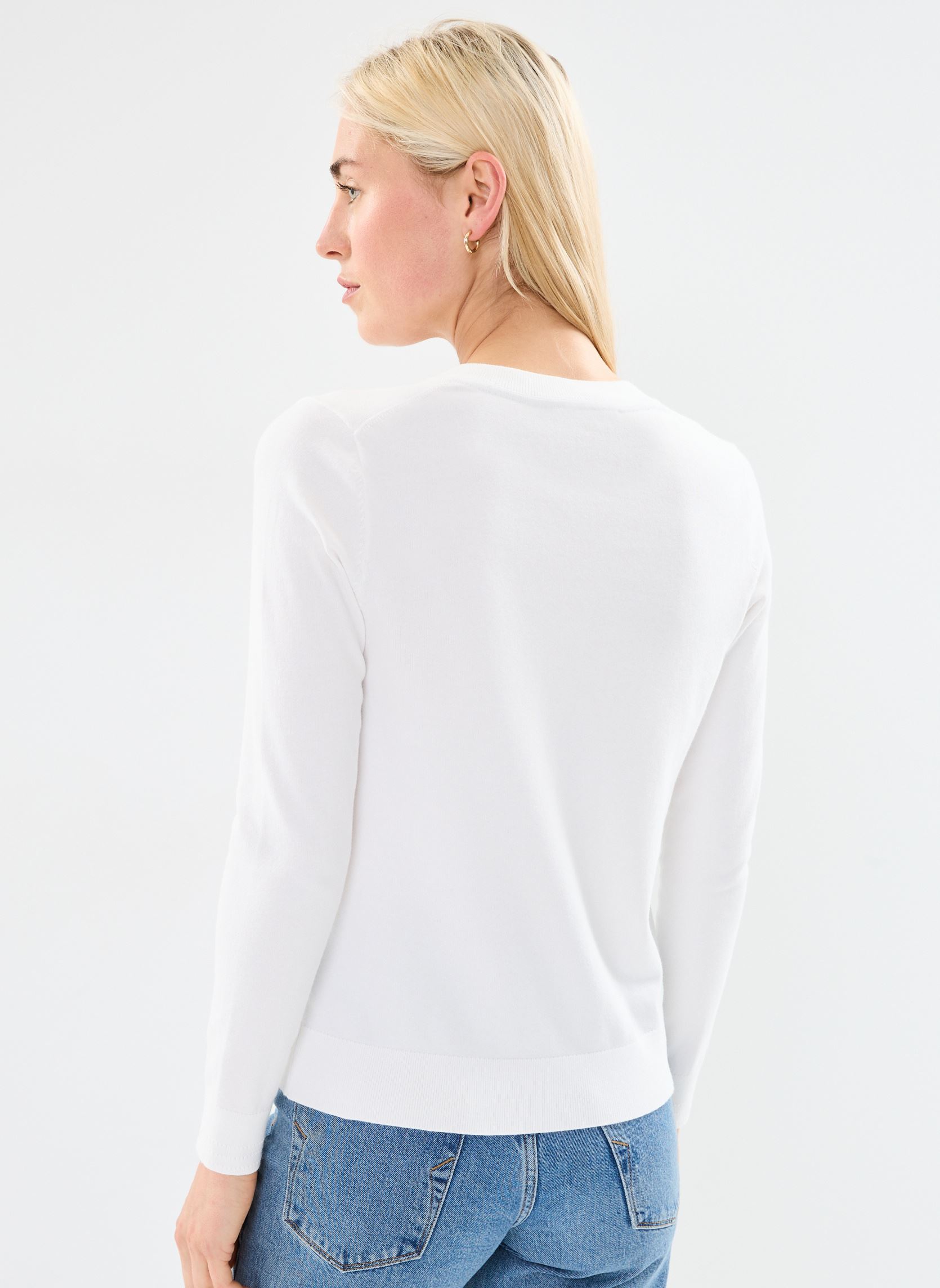 Jerseys Co Jersey Stitch V-N WW0WW42049 mujer blanco Tommy Hilfiger Jerseys Co Jersey Stitch V-N WW0WW42049 mujer blanco ECRU